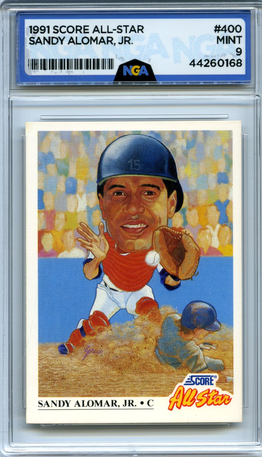 1991 Score #400 Sandy Alomar, Jr. NGA 9