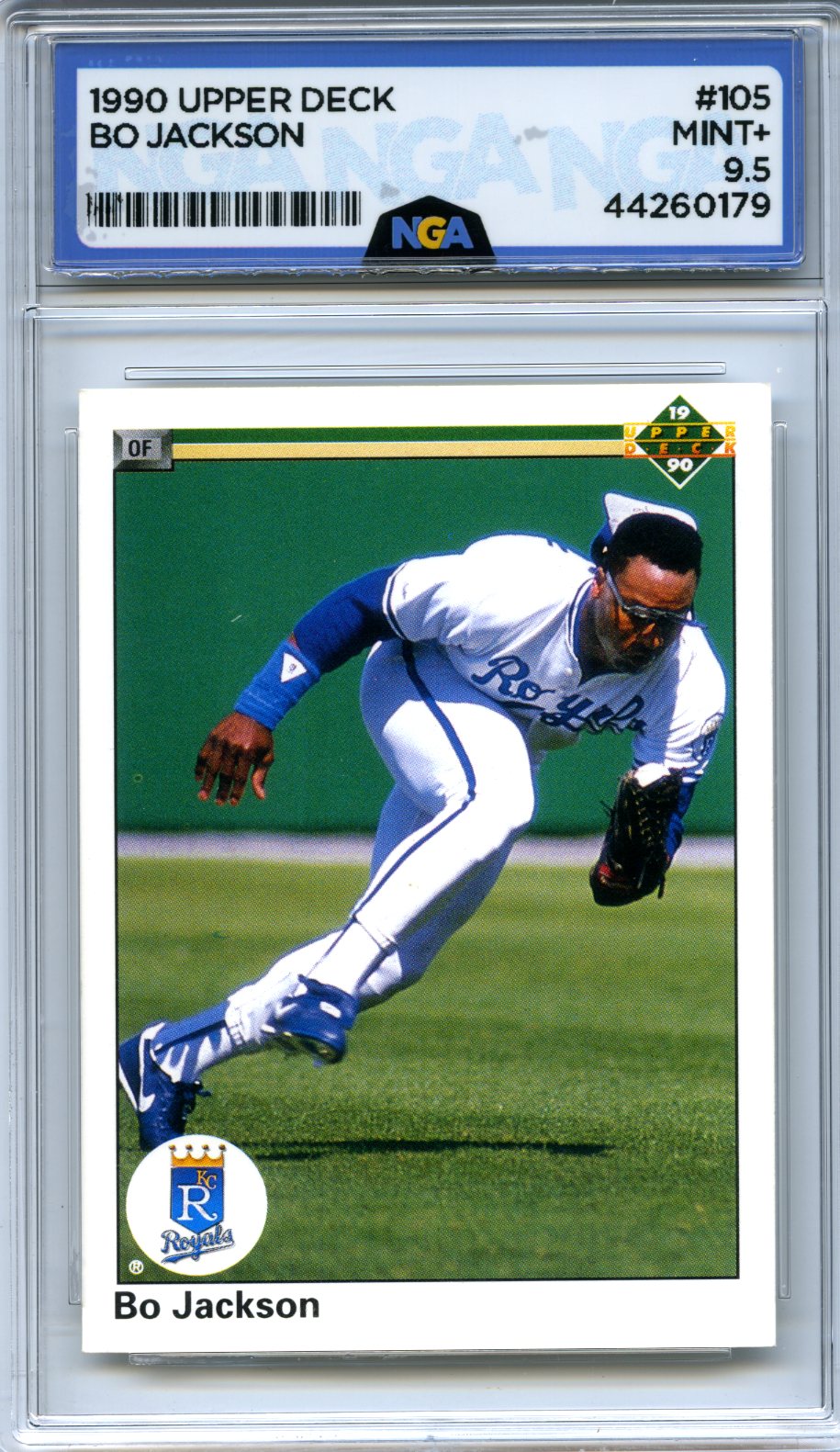 1990 Upper Deck #105a Bo Jackson NGA 9.5
