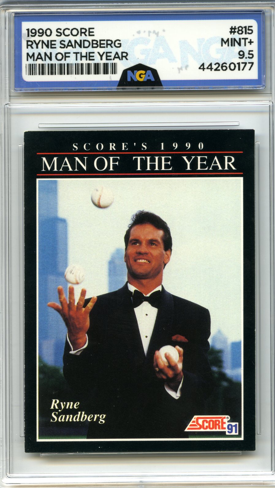 1991 Score #815 Ryne Sandberg NGA 9.5