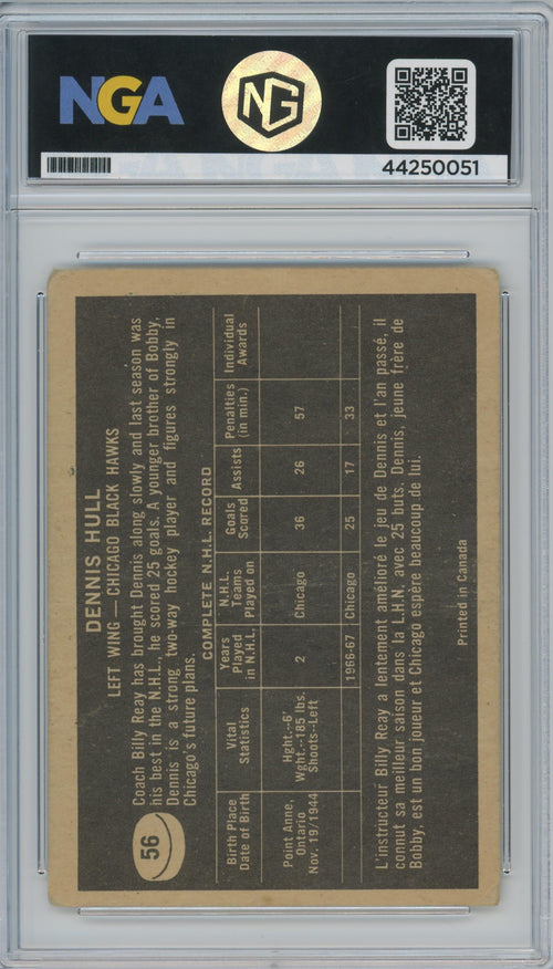 1967-68 O-Pee-Chee #56 Dennis Hull