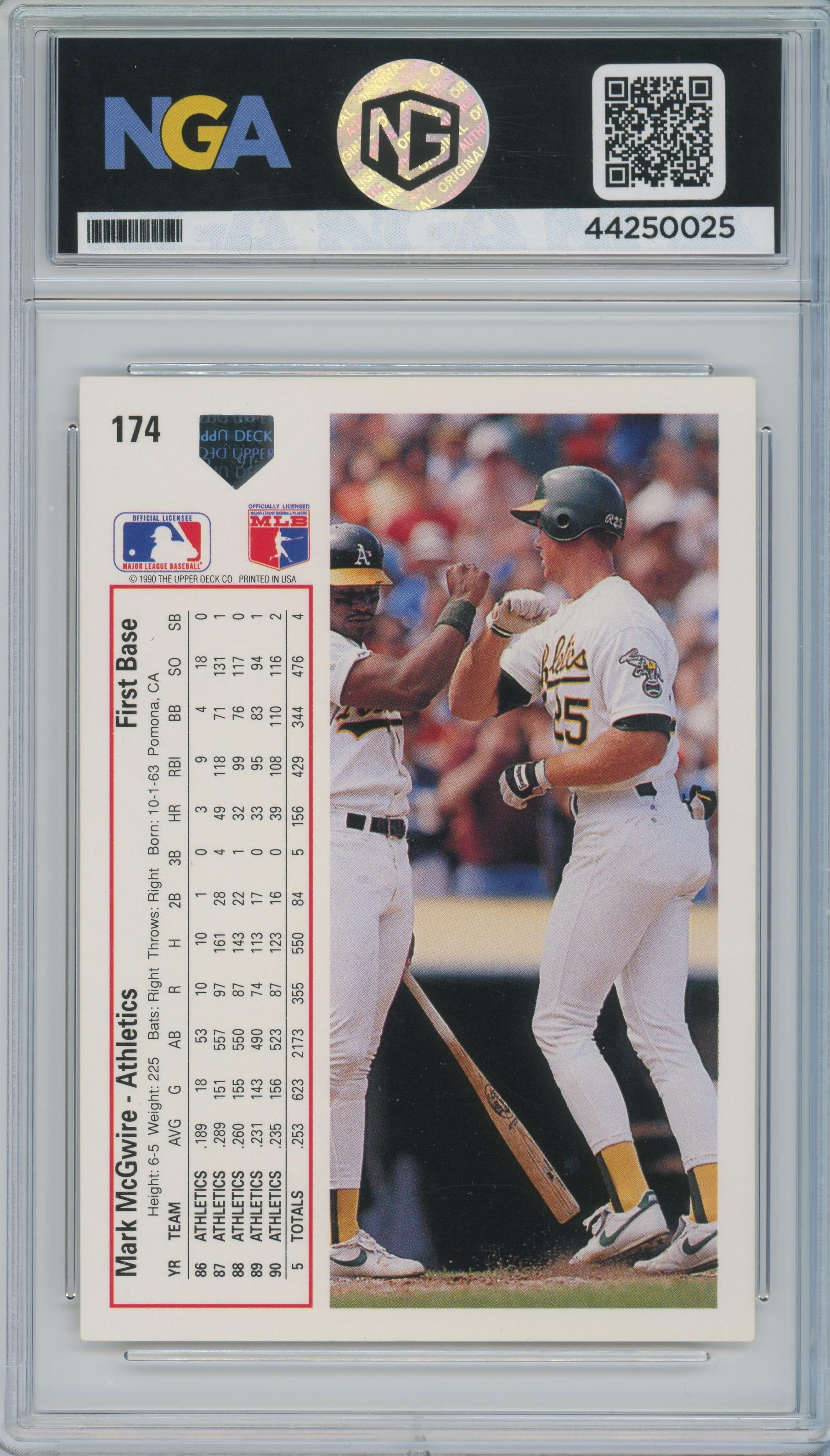1991 Upper Deck #174b Mark McGwire Other 9