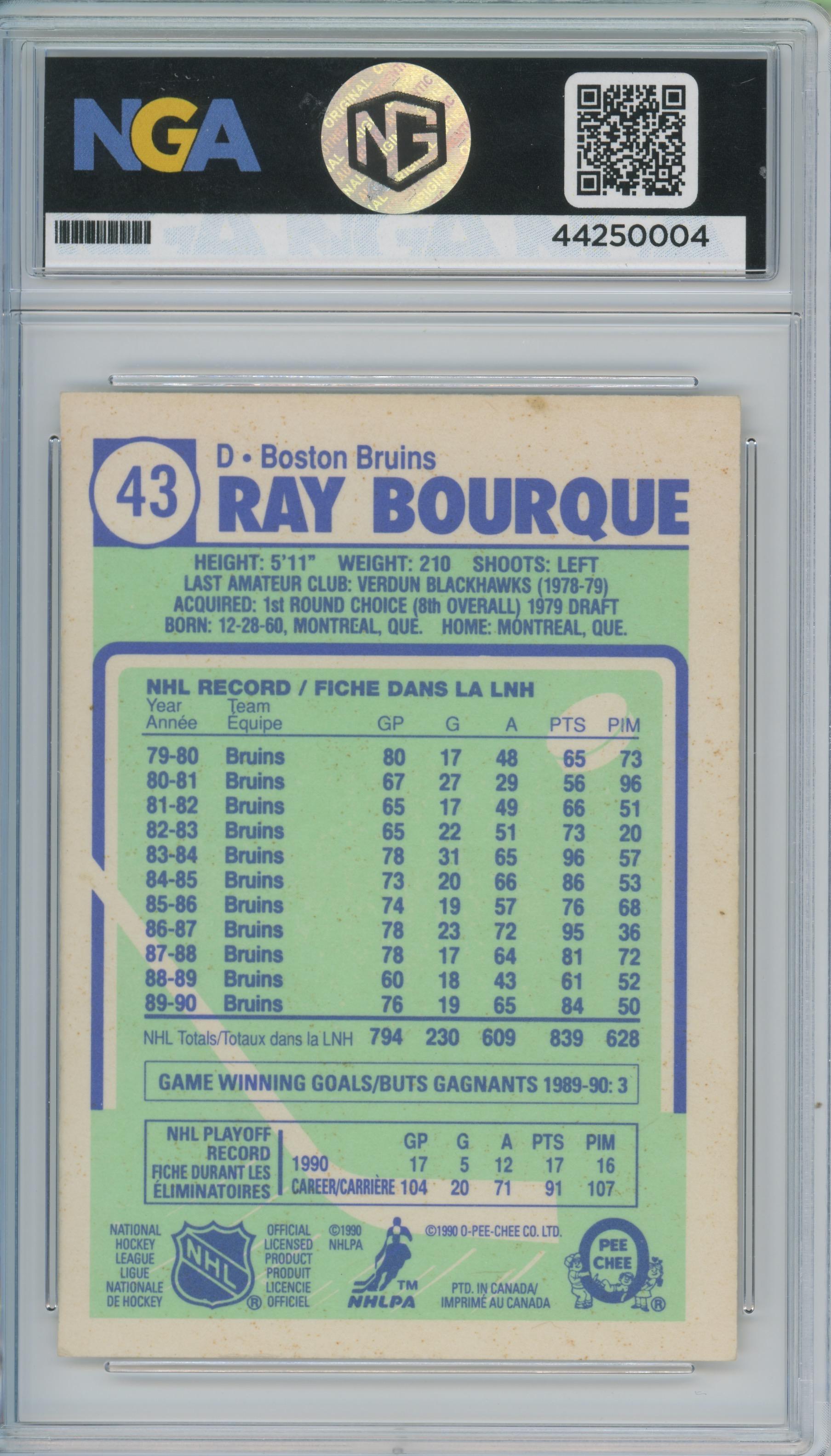 1990-91 Topps #43b Ray Bourque Other 9