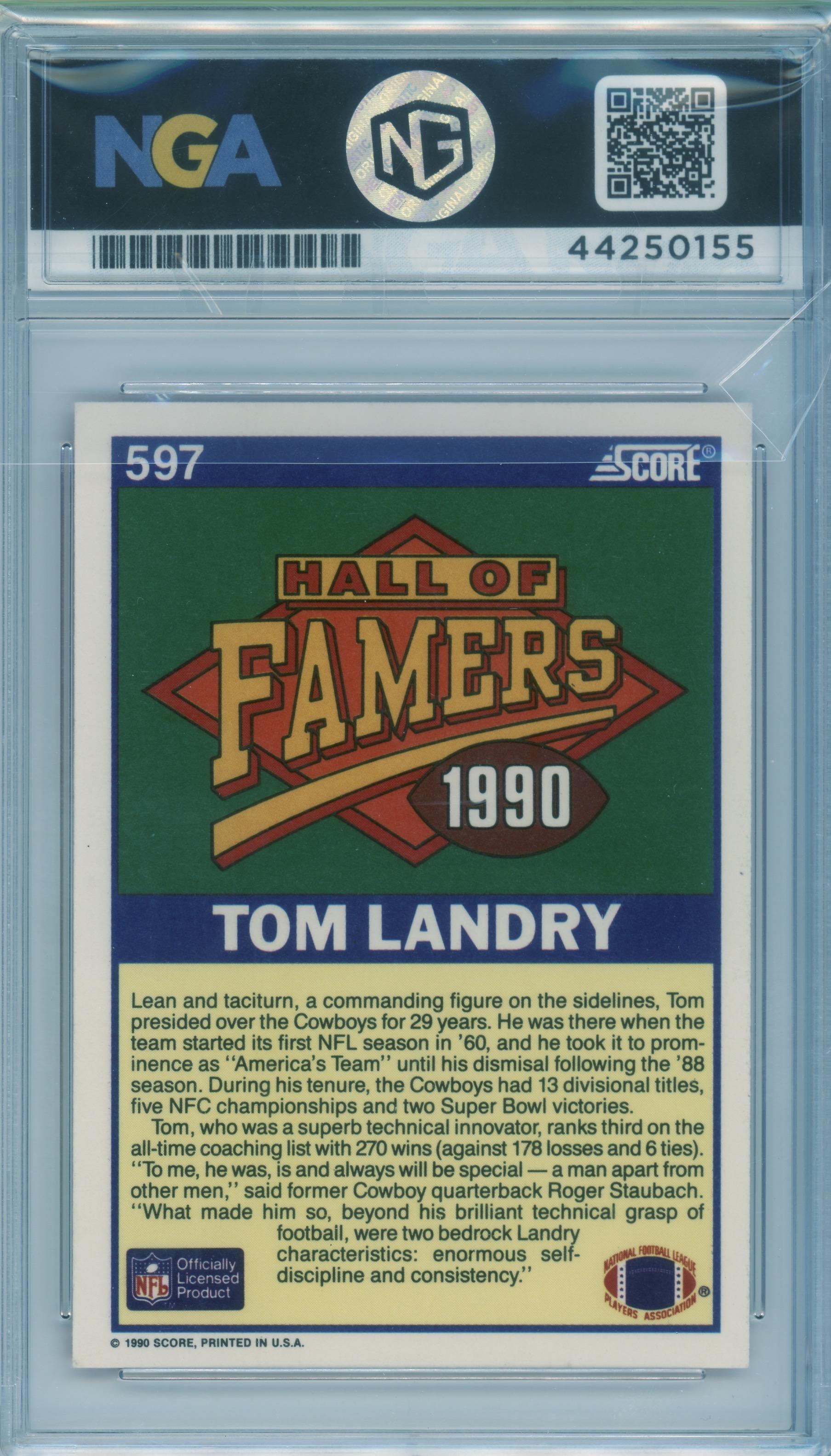 1990 Score #597 Tom Landry Other 10
