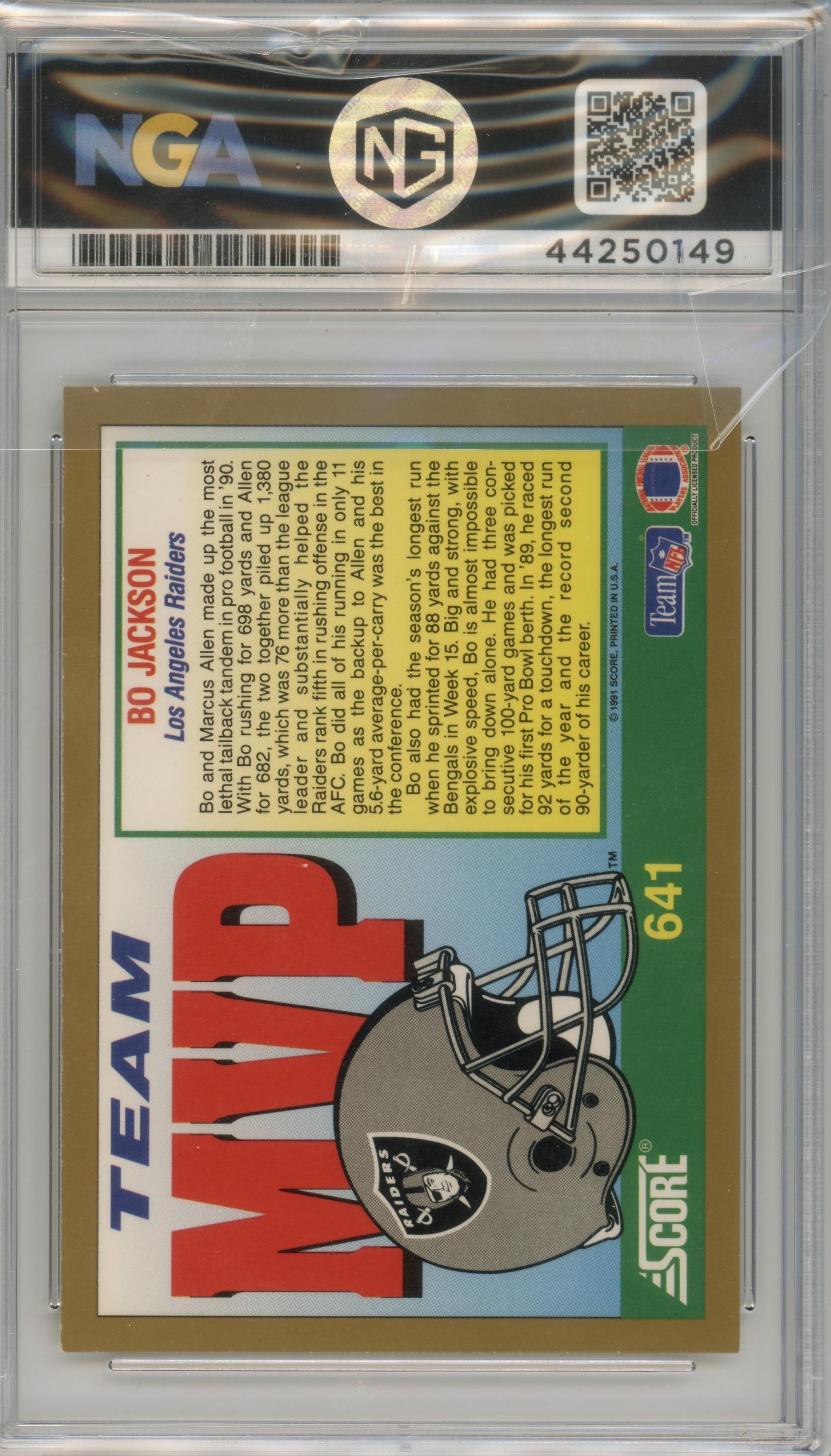 1991 Score #641 Bo Jackson Other 9