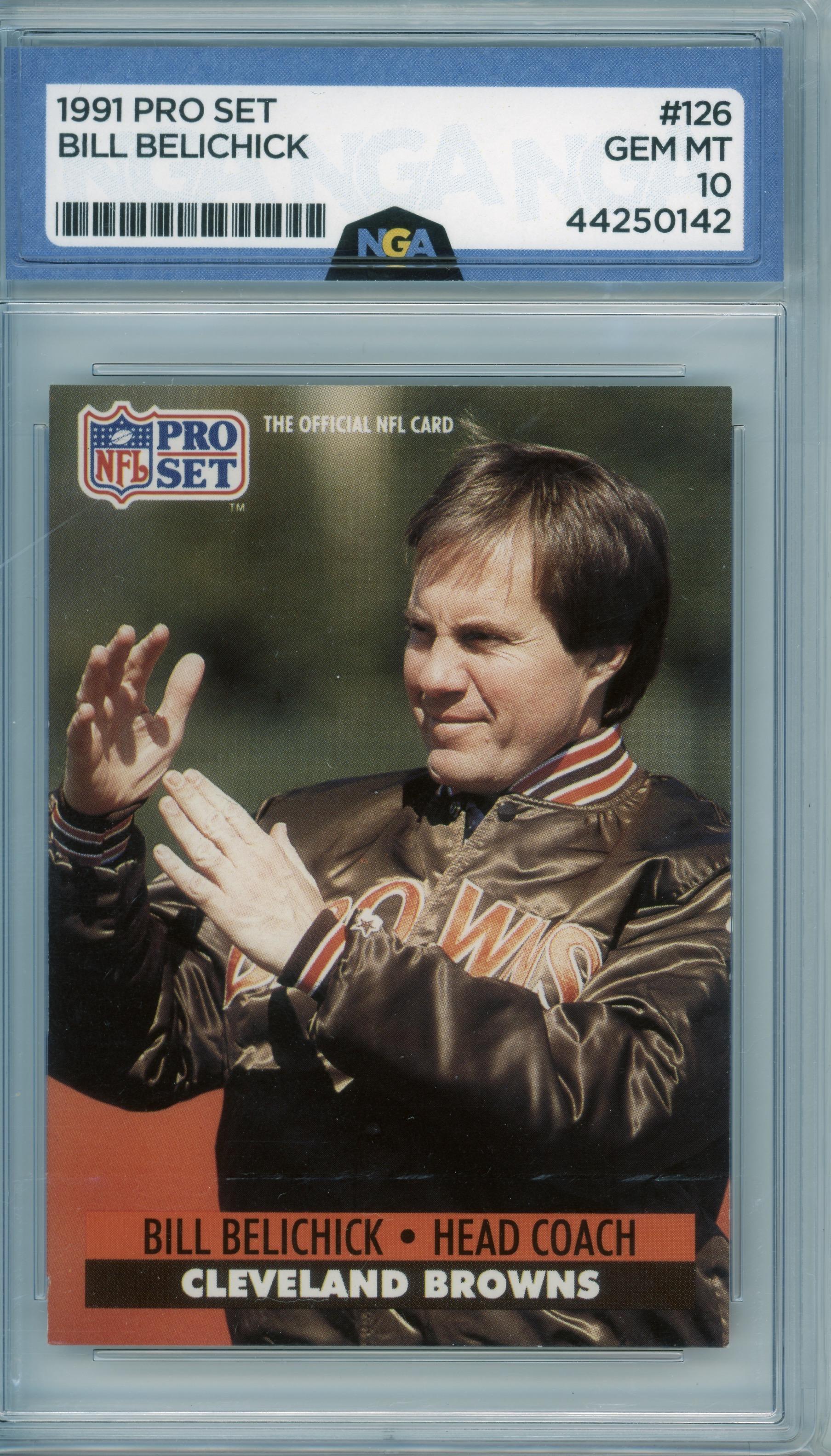 1991 Pro Set #126 Bill Belichick NGA 10
