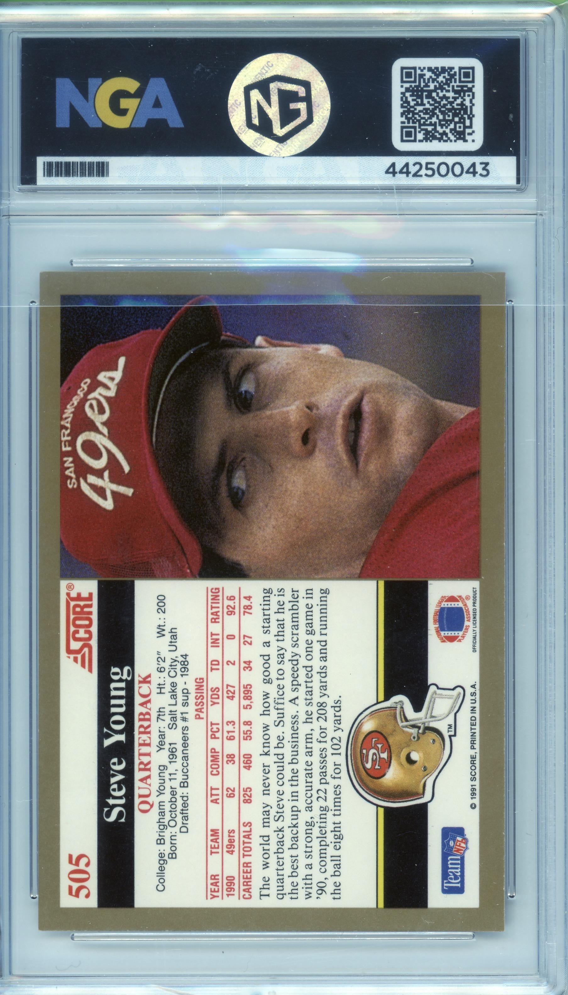 1991 Score #505 Steve Young Other 9