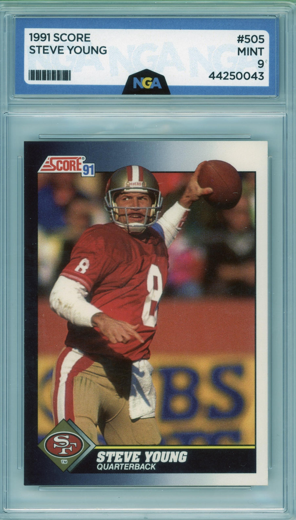 1991 Score #505 Steve Young Other 9