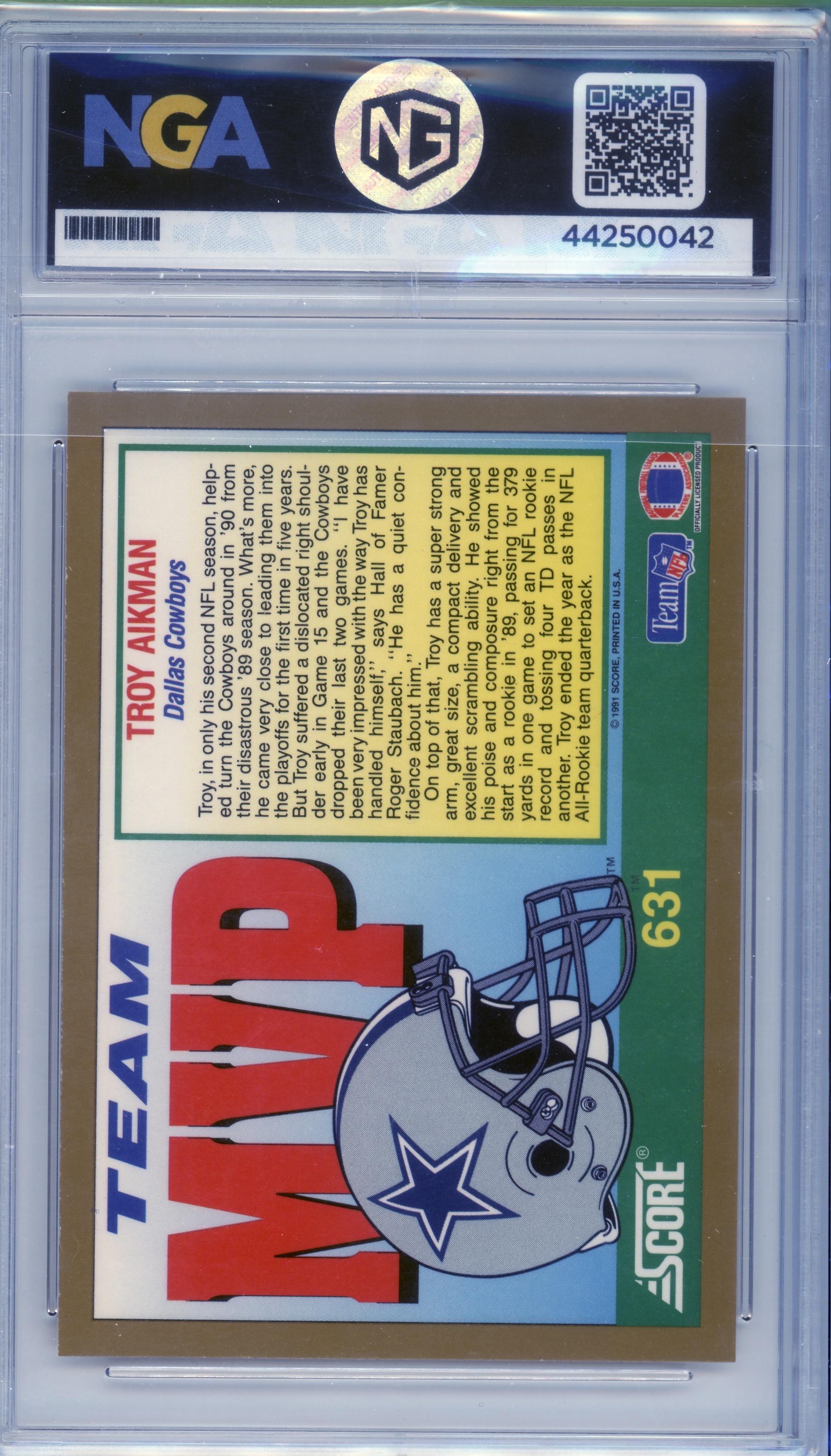1991 Score #631 Troy Aikman Other 9