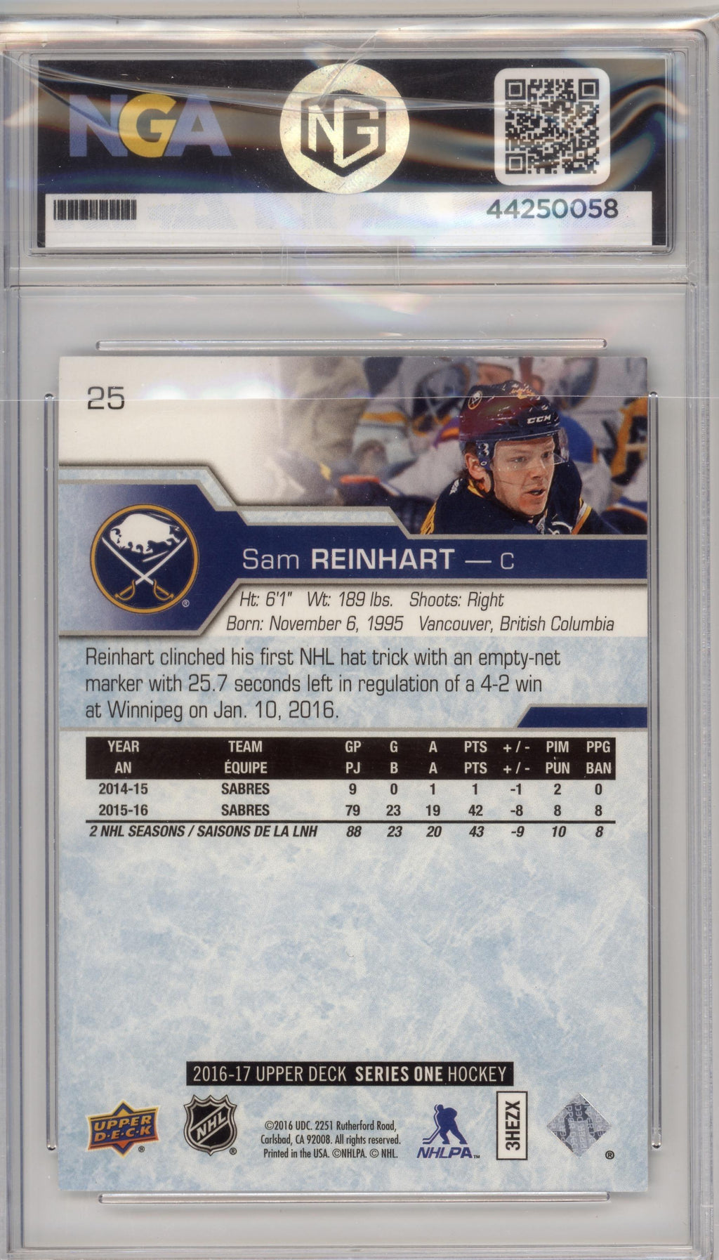 2016-17 Upper Deck #25 Sam Reinhart Other 9
