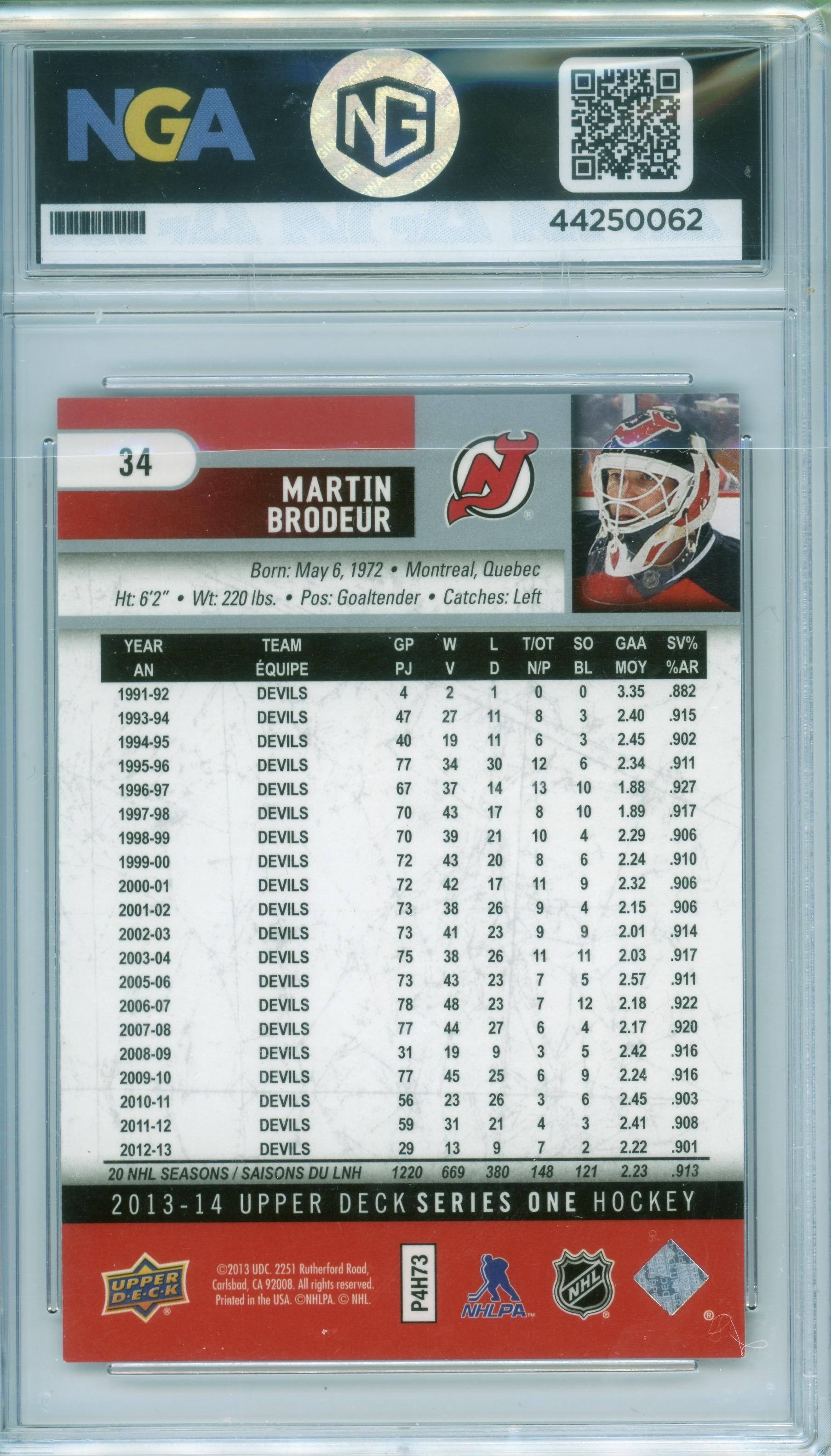 2013-14 Upper Deck #34 Martin Brodeur Other 9