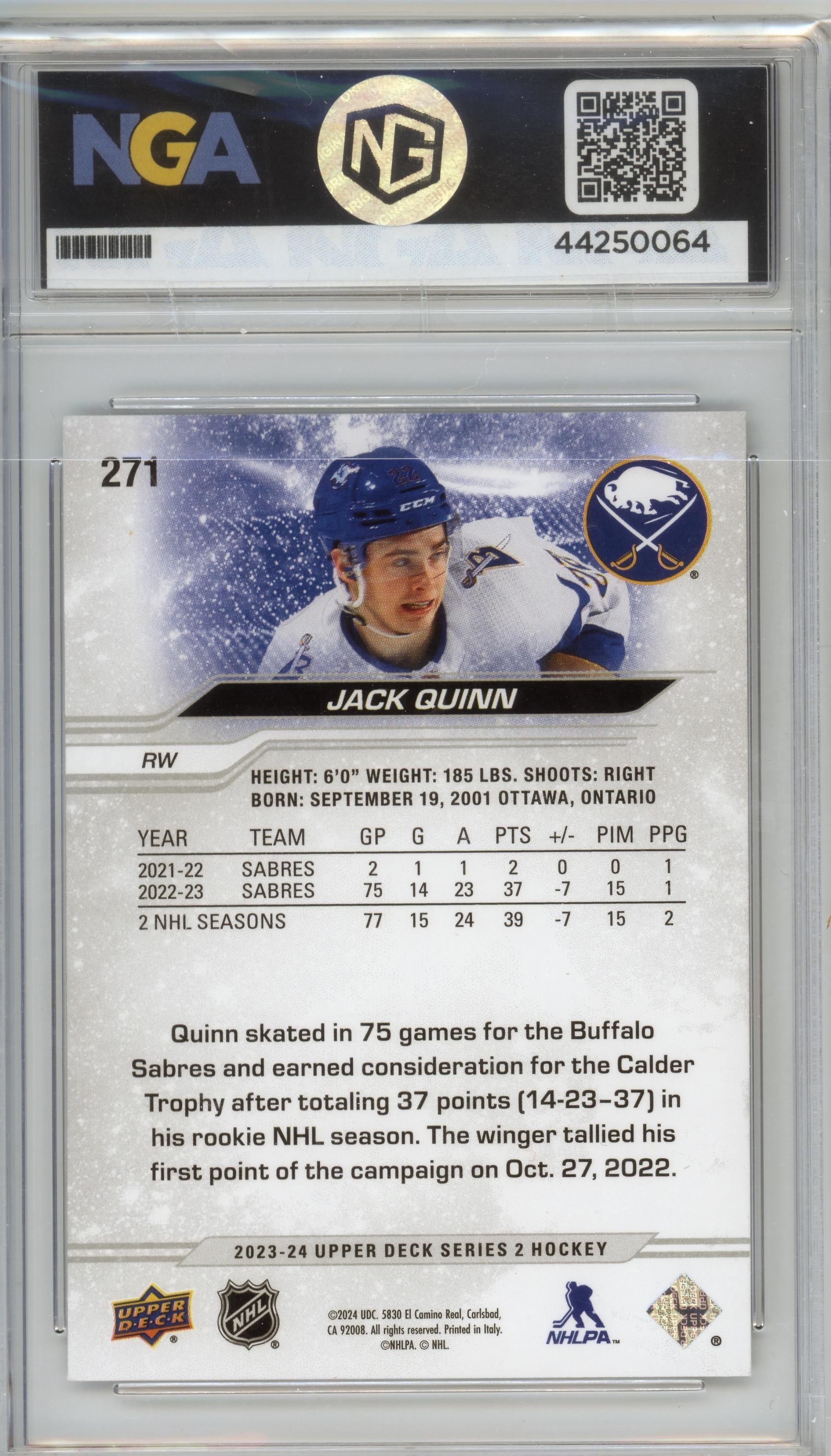 2023-24 Upper Deck #271 Jack Quinn Other 9