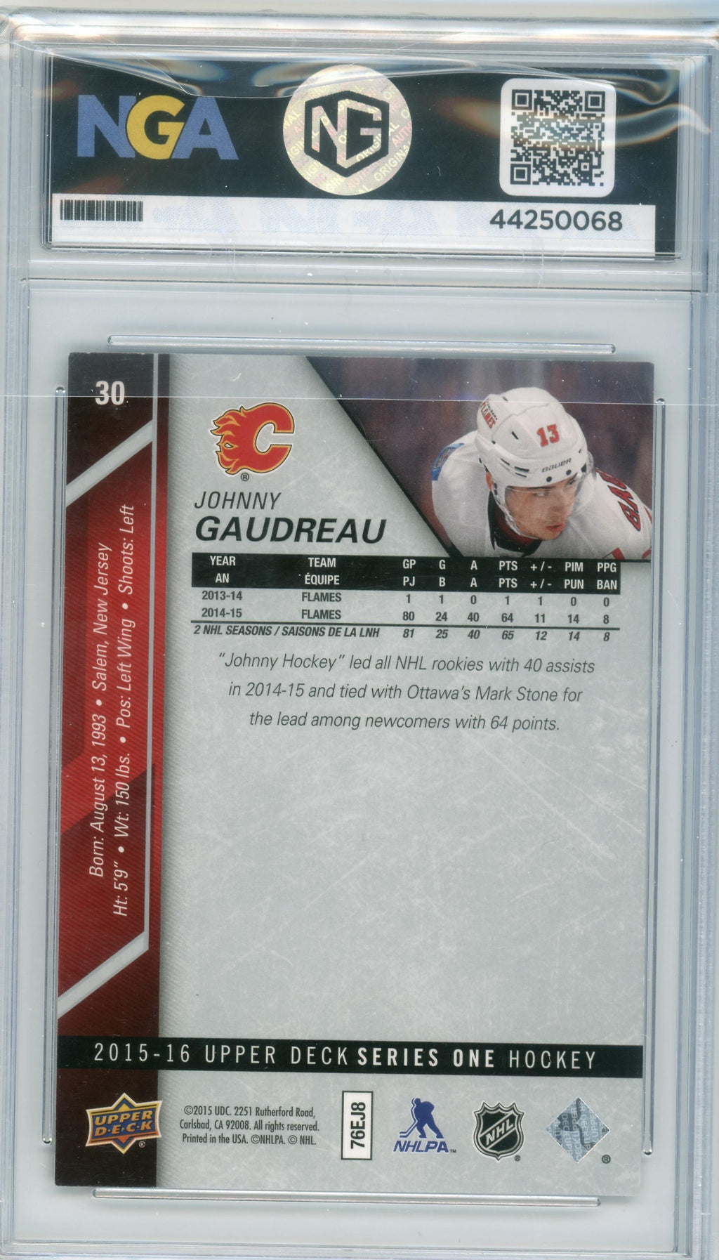 2015-16 Upper Deck #30 Johnny Gaudreau Other 9