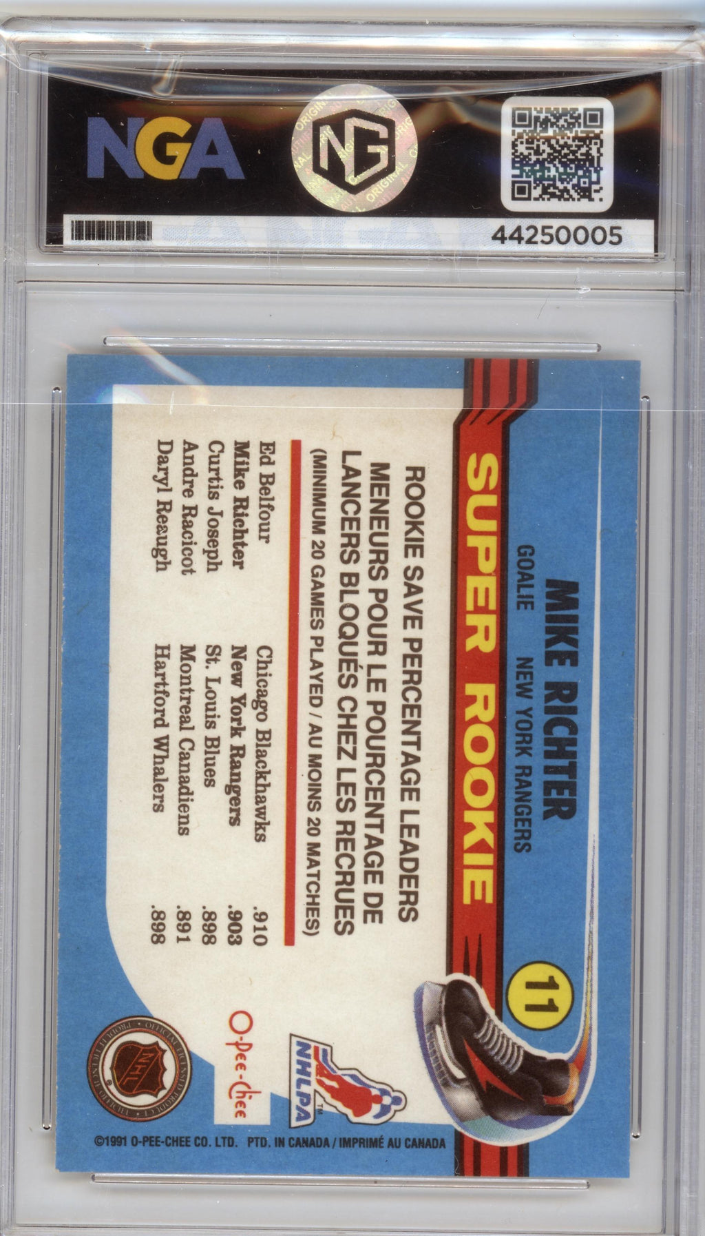 1991-92 Topps #11 Mike Richter Other 7