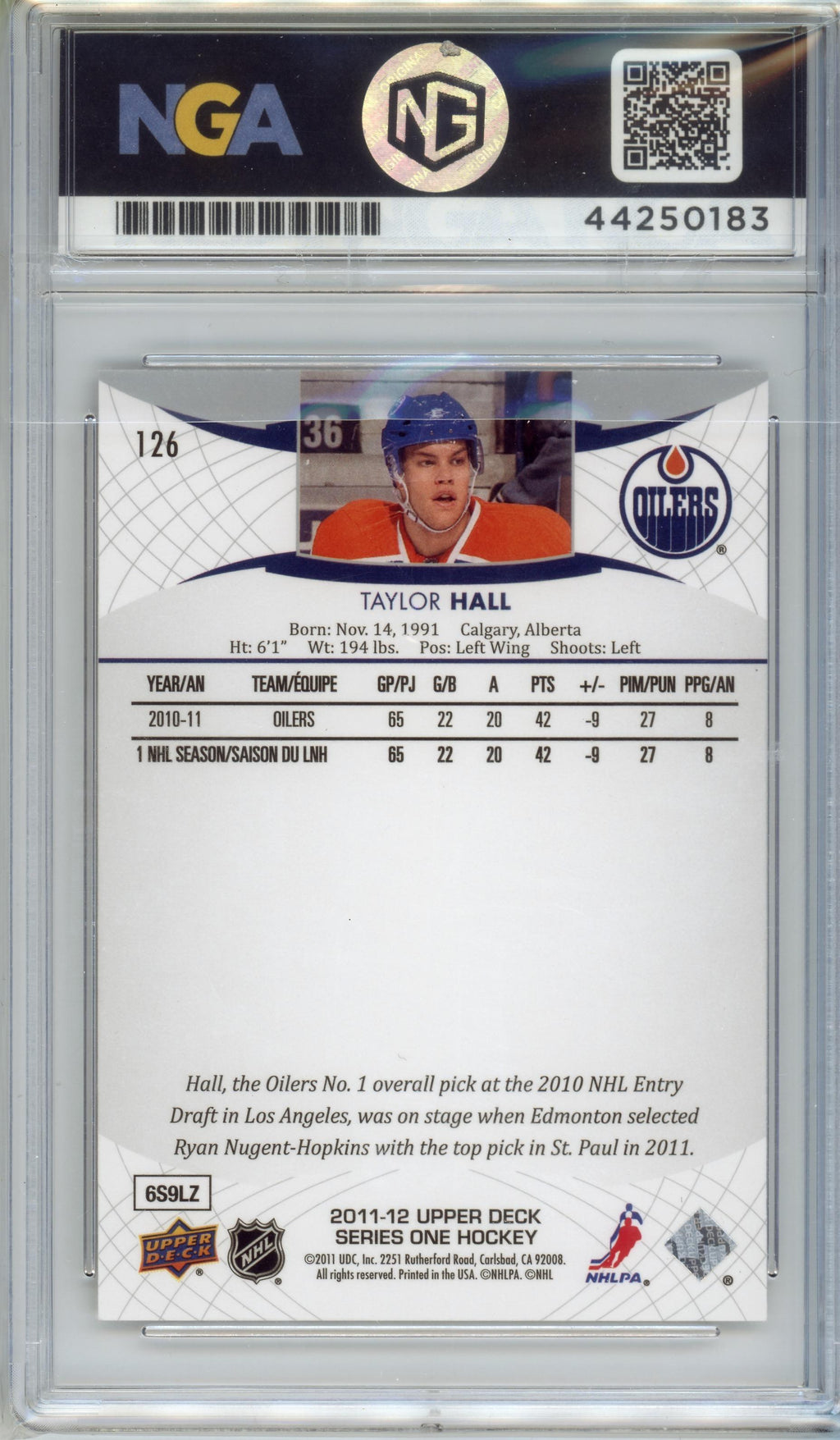 2011-12 Upper Deck #126 Taylor Hall Other 10