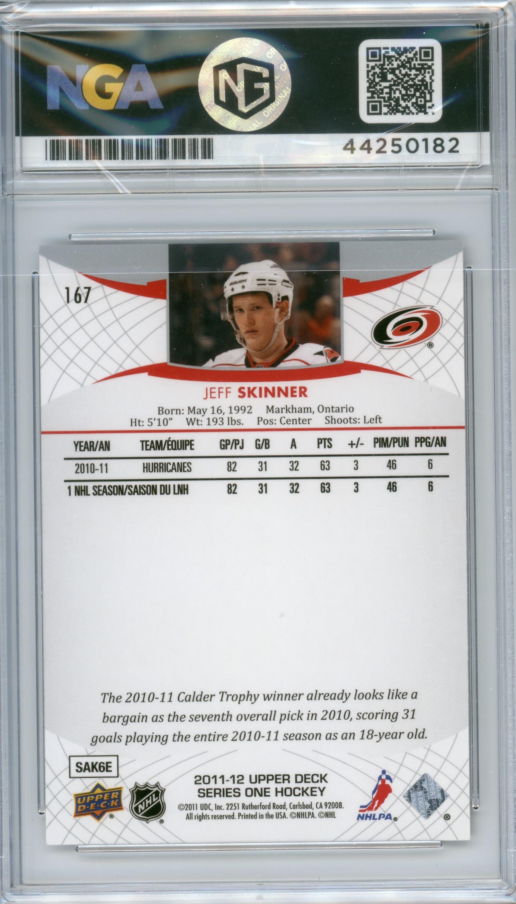 2011-12 Upper Deck #167 Jeff Skinner Other 10