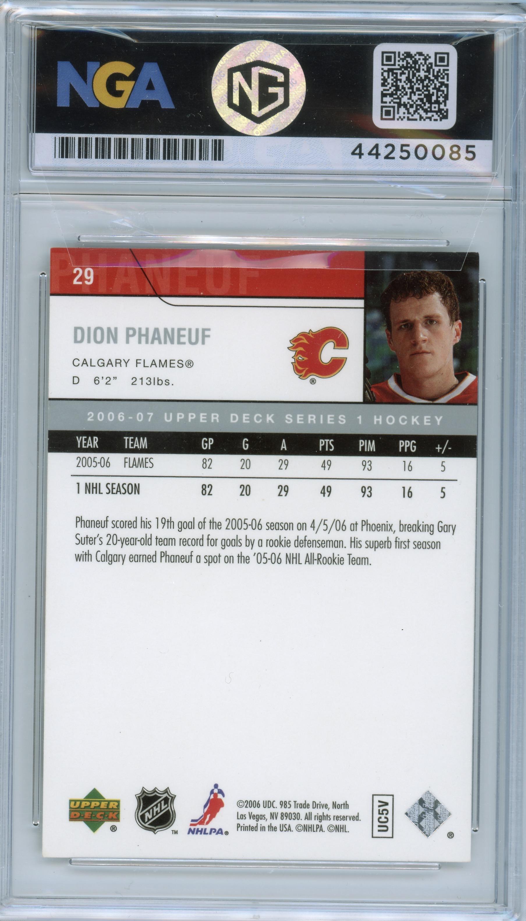 2006-07 Upper Deck #29 Dion Phaneuf Other 10