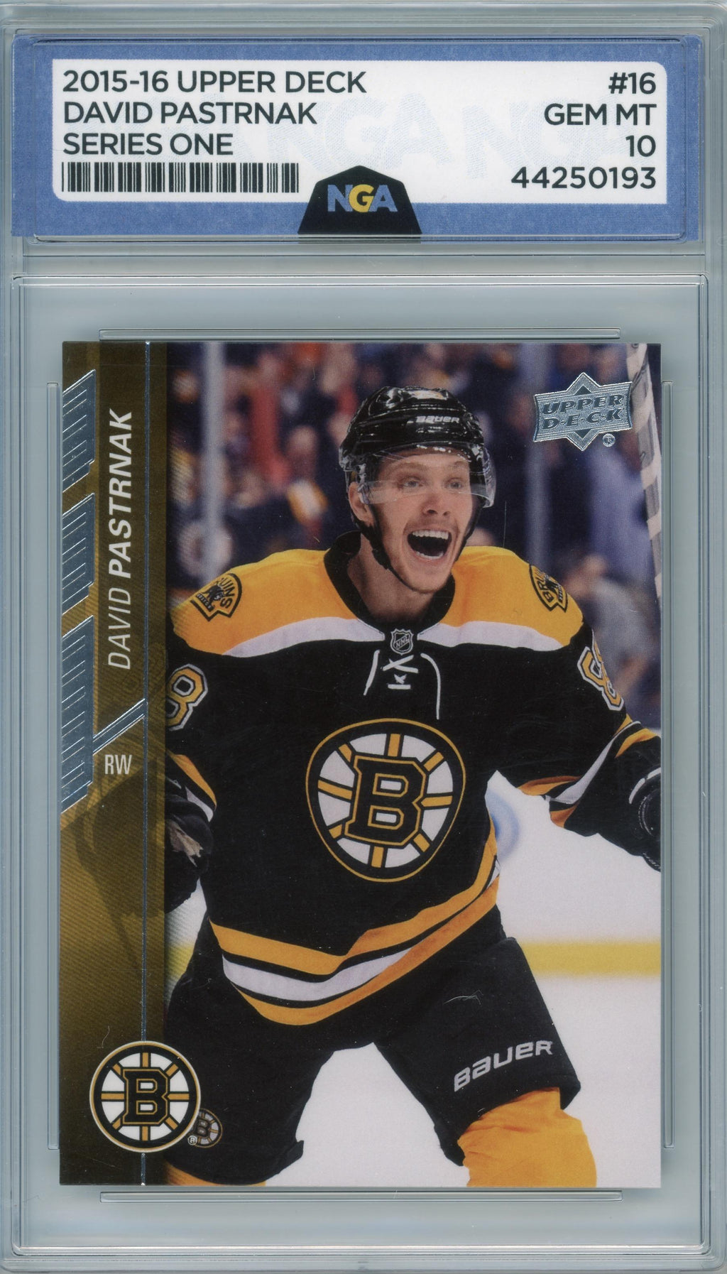 2015-16 Upper Deck #16 David Pastrnak UD Exclusives Other 10 #/100
