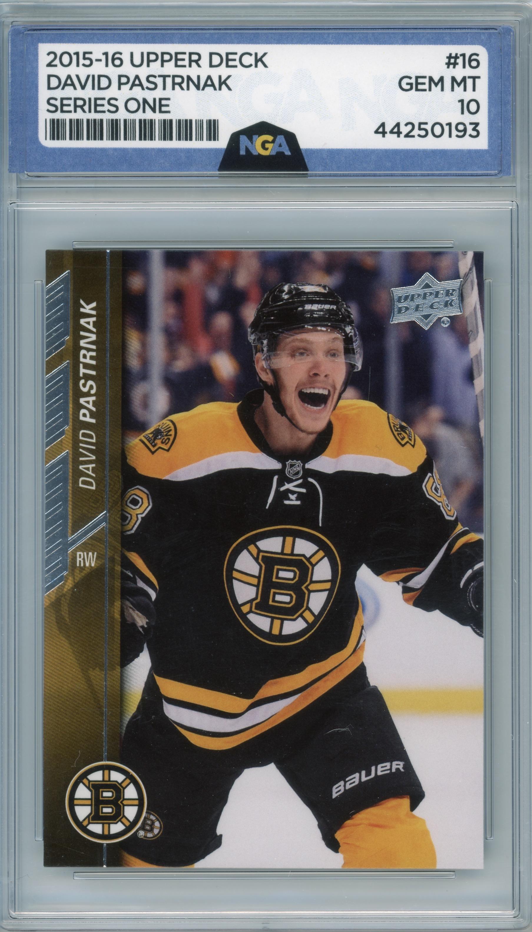 2015-16 Upper Deck #16 David Pastrnak UD Exclusives Other 10 #/100