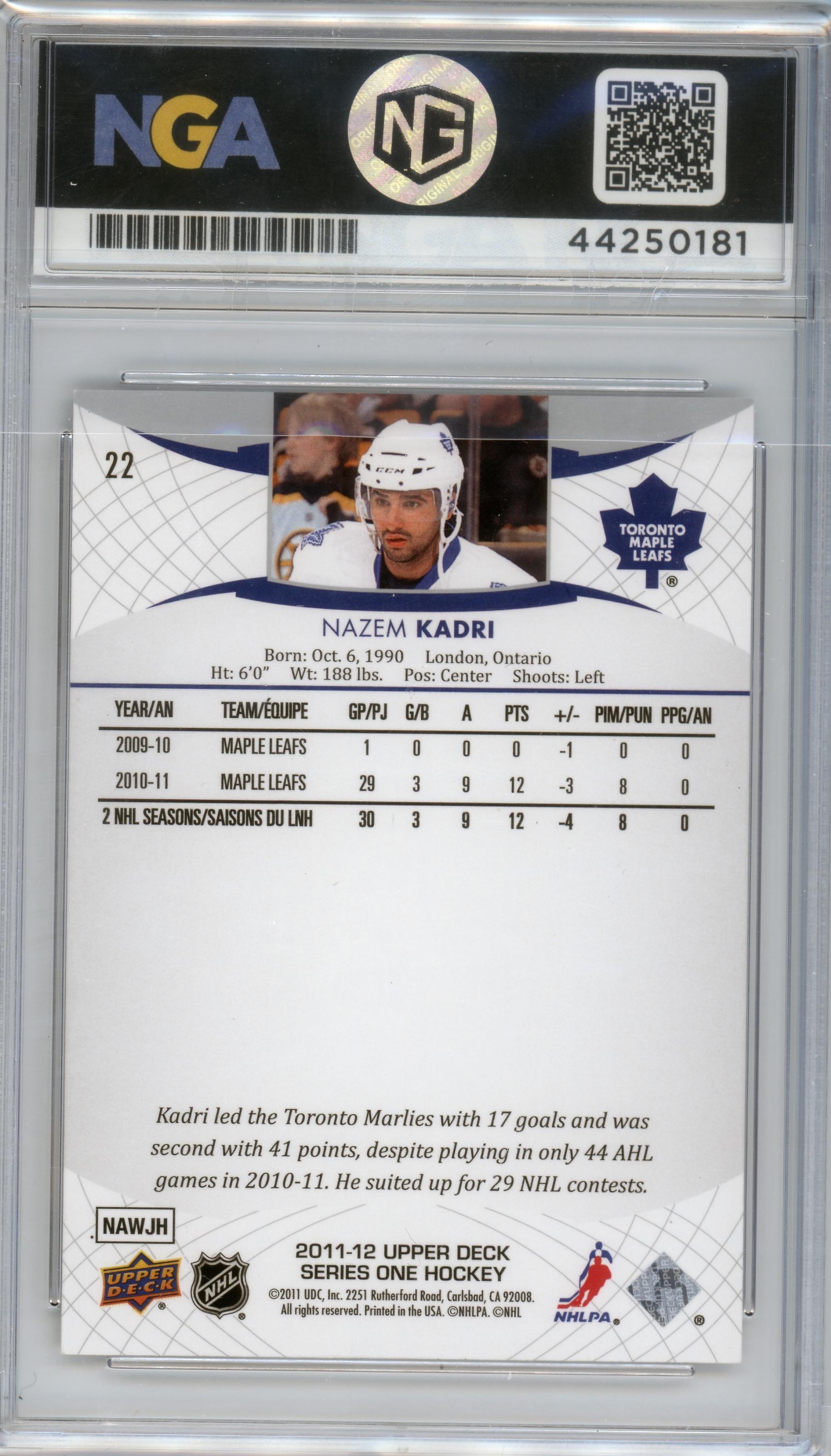 2011-12 Upper Deck #22 Nazem Kadri Other 10