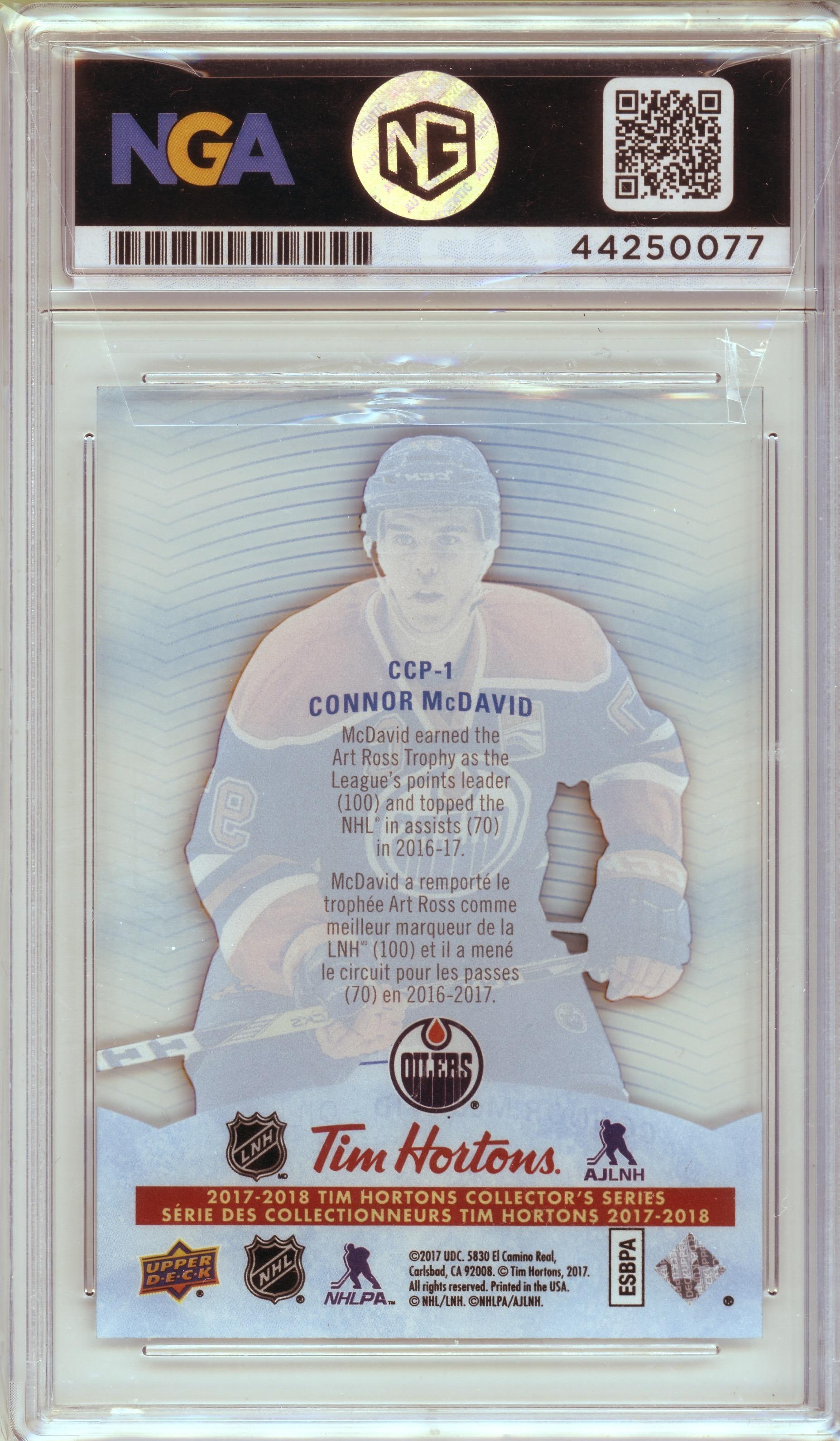 2017-18 Upper Deck Tim Hortons #CCP-1 Connor McDavid Clear Cut Phenoms Other 10