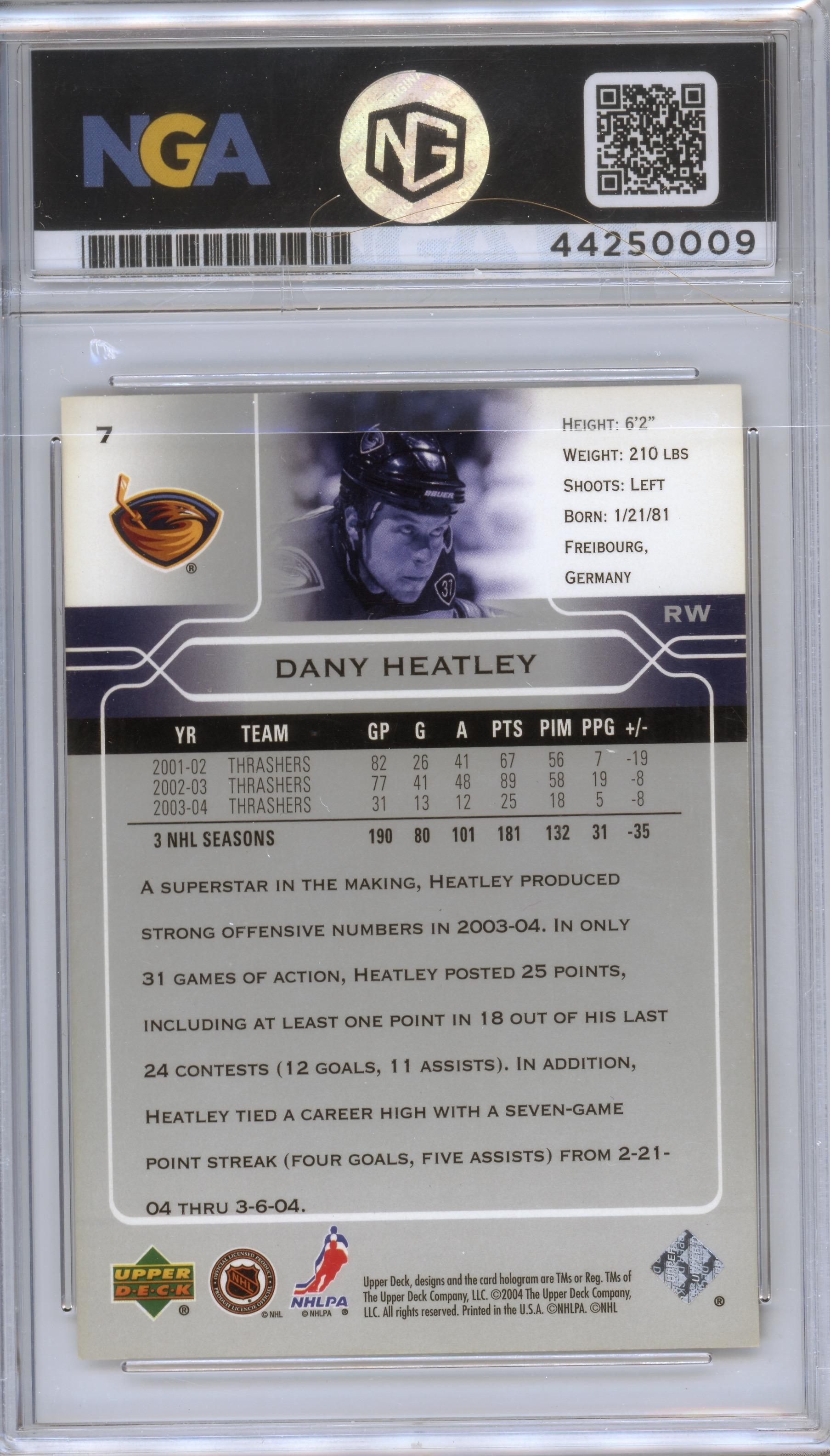 2004-05 Upper Deck #7 Dany Heatley Other 9