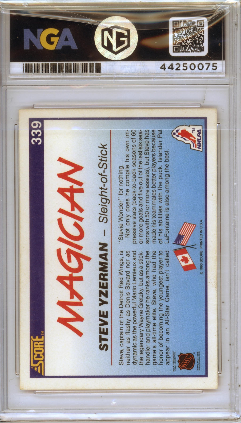 1990-91 Score Canadian #339 Steve Yzerman Other 7.5