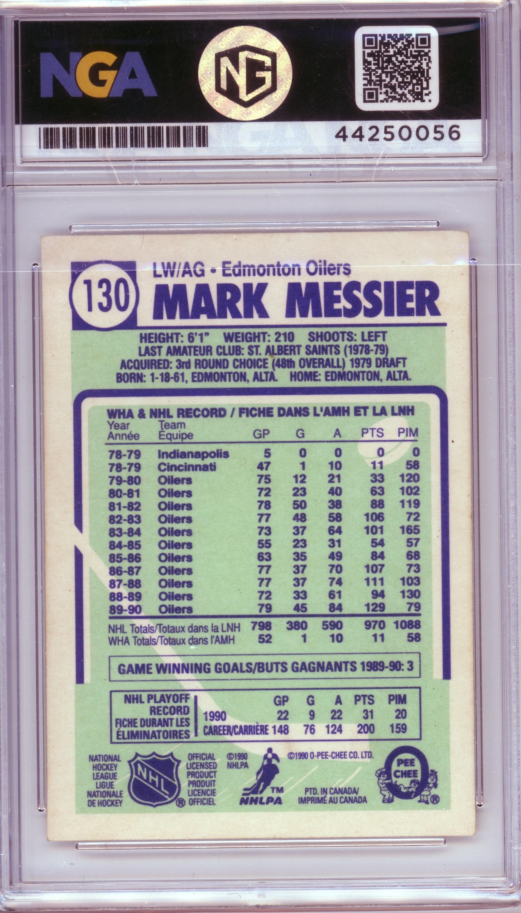 1990-91 Topps #130 Mark Messier Other 8