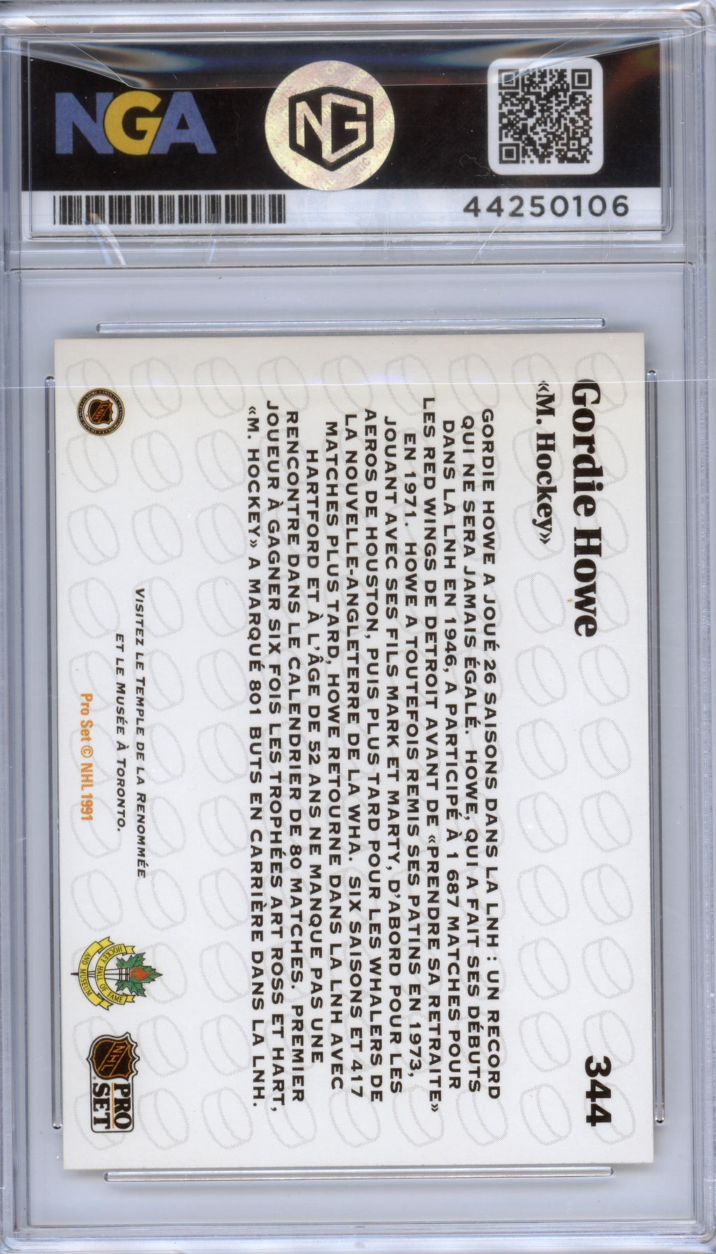 1991-92 Pro Set #344 Gordie Howe Other 9