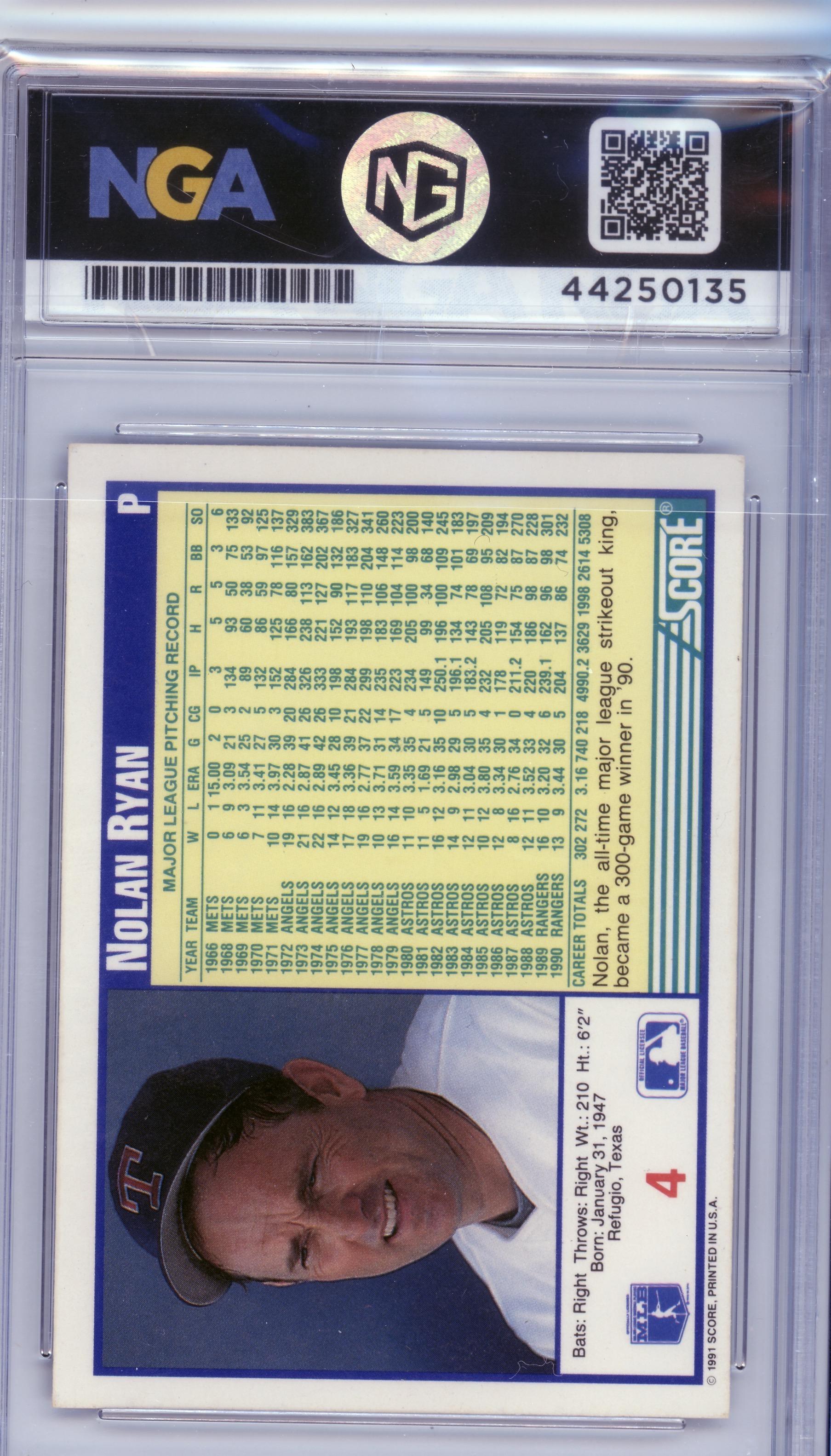 1991 Score #4 Nolan Ryan Other 9