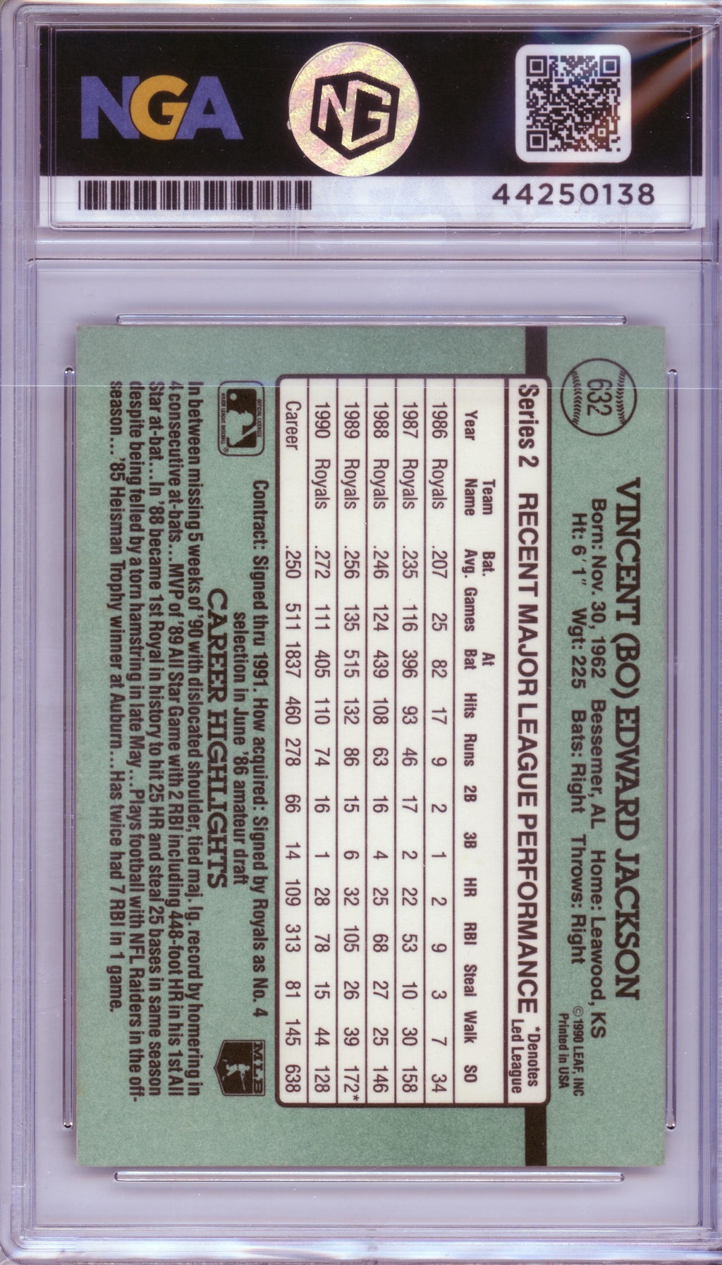 1991 Donruss #632b Bo Jackson Other 9