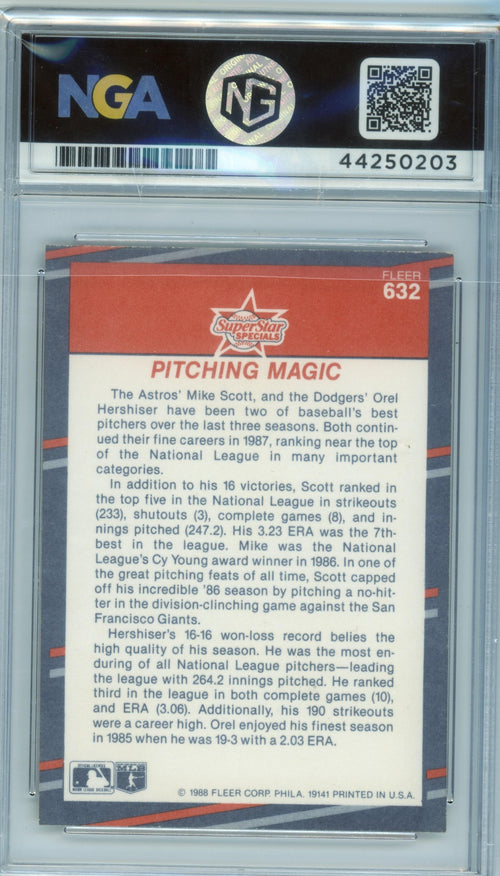 1988 Fleer #632 Pitching Magic (Mike Scott / Orel Hershiser) SSS Other 8.5