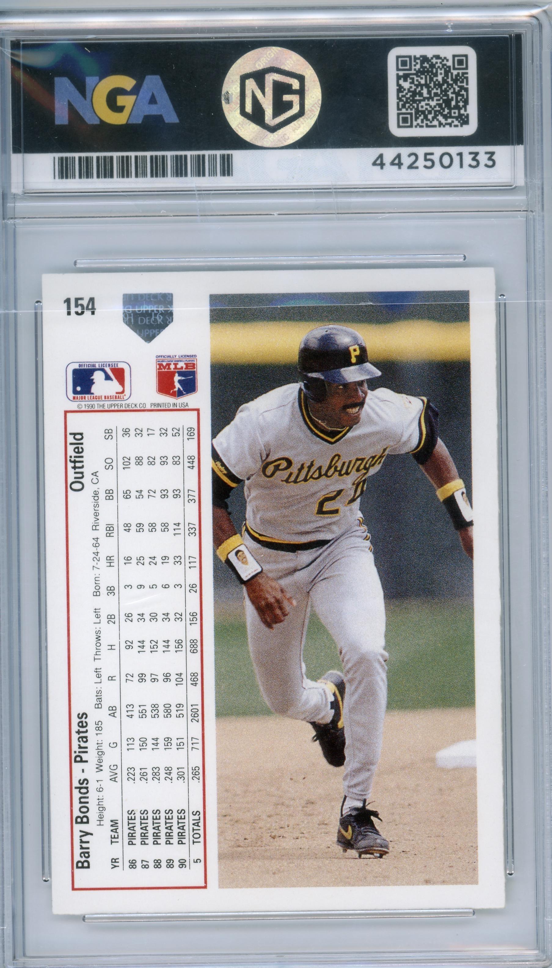 1991 Upper Deck #154b Barry Bonds Other 9.5
