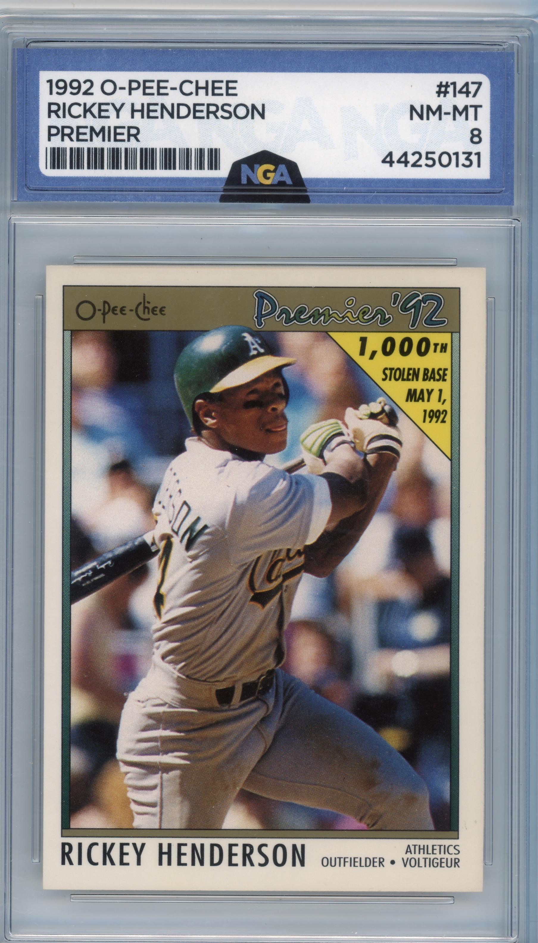 1992 O-Pee-Chee Premier #147 Rickey Henderson Other 8