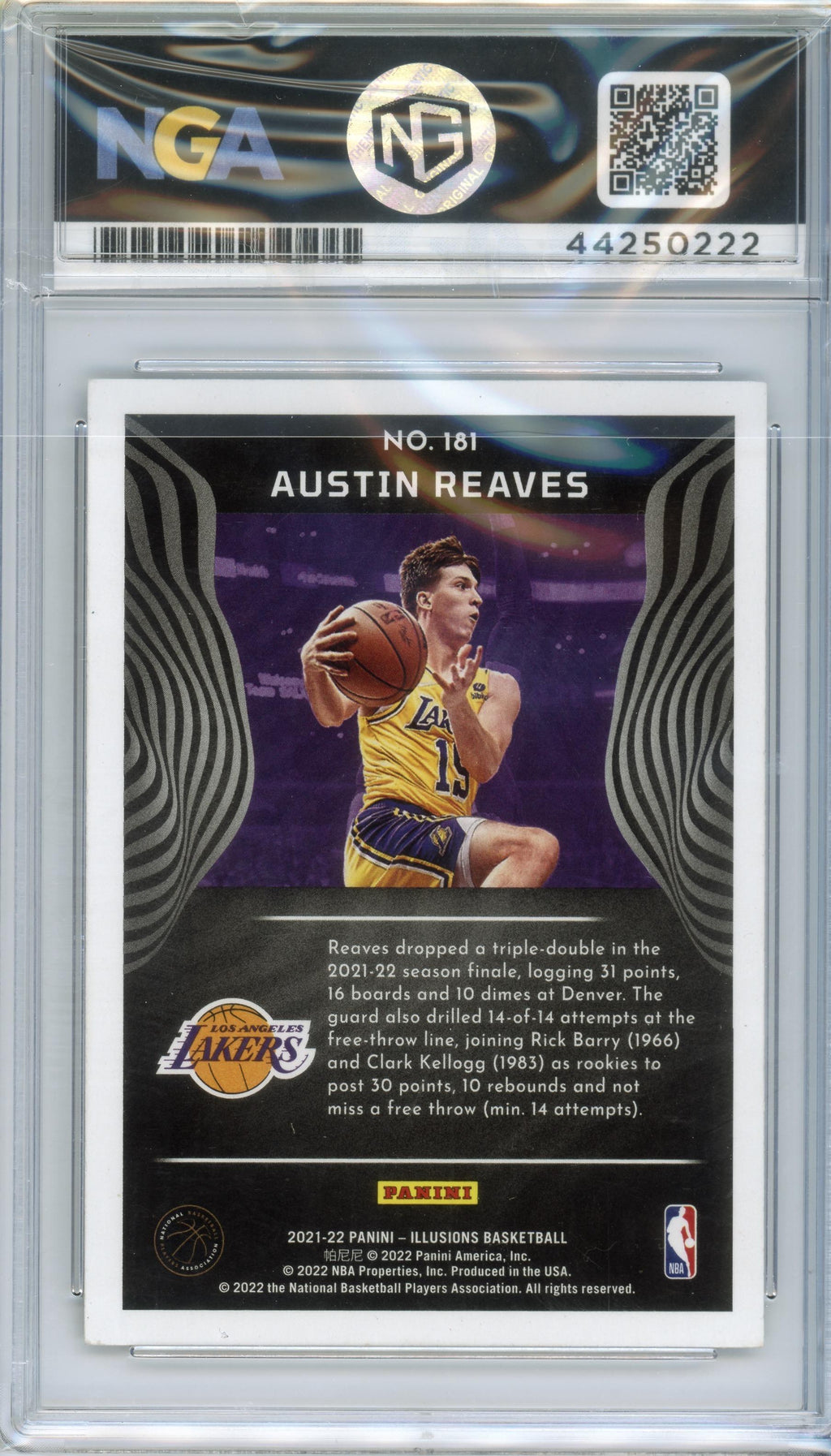 2021-22 Panini Illusions #181 Austin Reaves Other 9.5