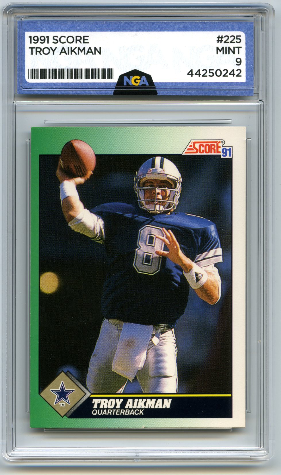 1991 Score #225 Troy Aikman Other 9