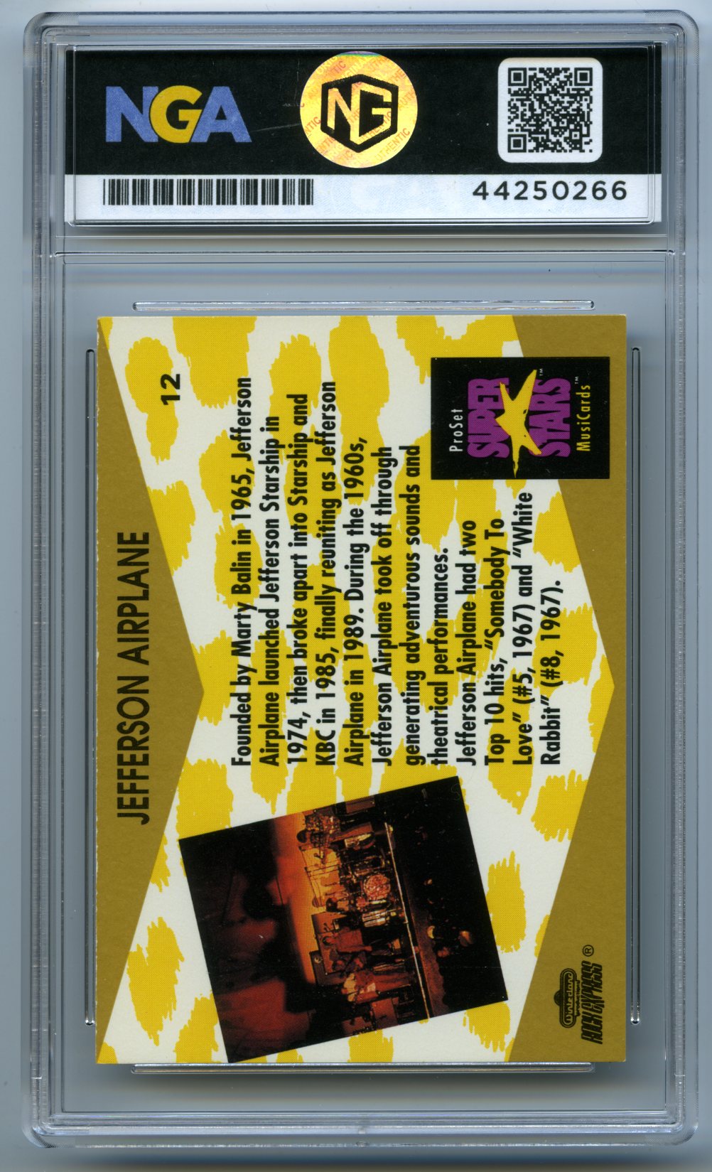 1991 Pro Set SuperStars MusiCards #12 Jefferson Airplane