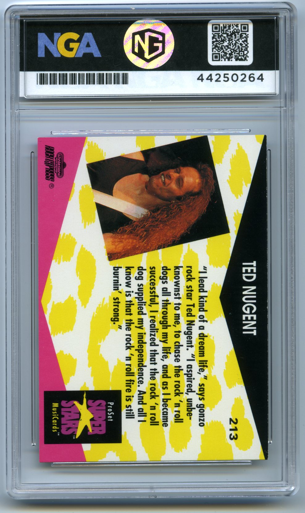 1991 Pro Set SuperStars MusiCards #213 Ted Nugent Other 10