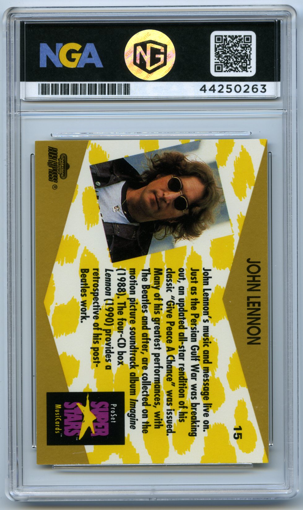 1991 Pro Set SuperStars MusiCards #15a John Lennon Other 10