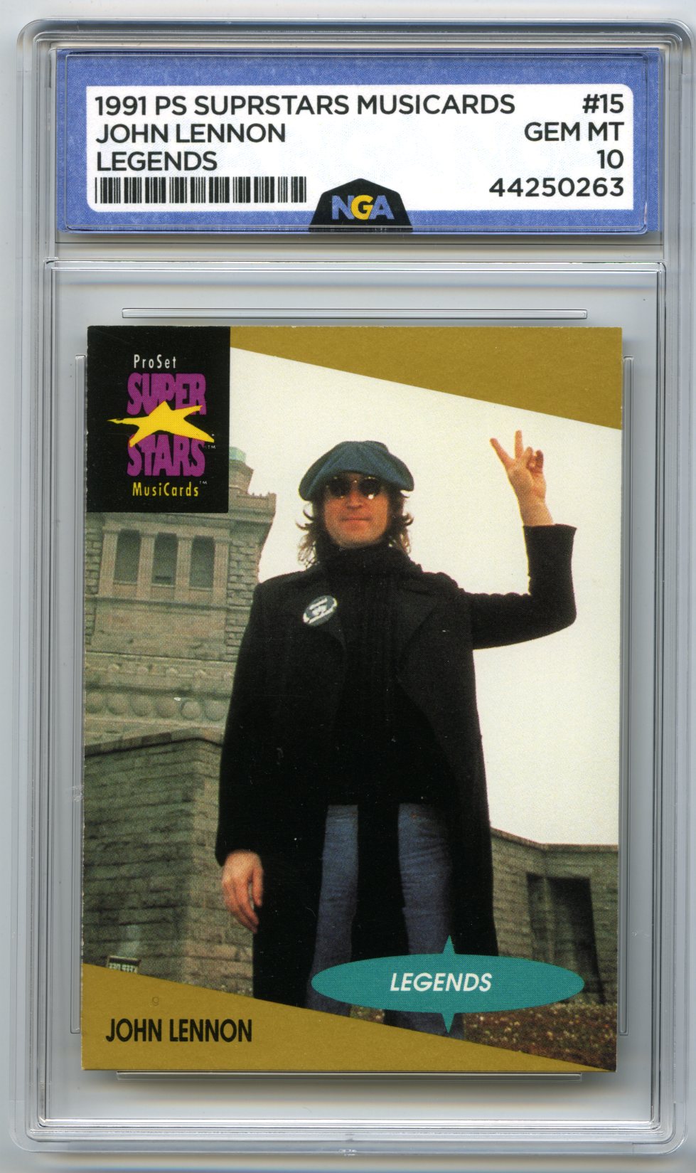 1991 Pro Set SuperStars MusiCards #15a John Lennon Other 10