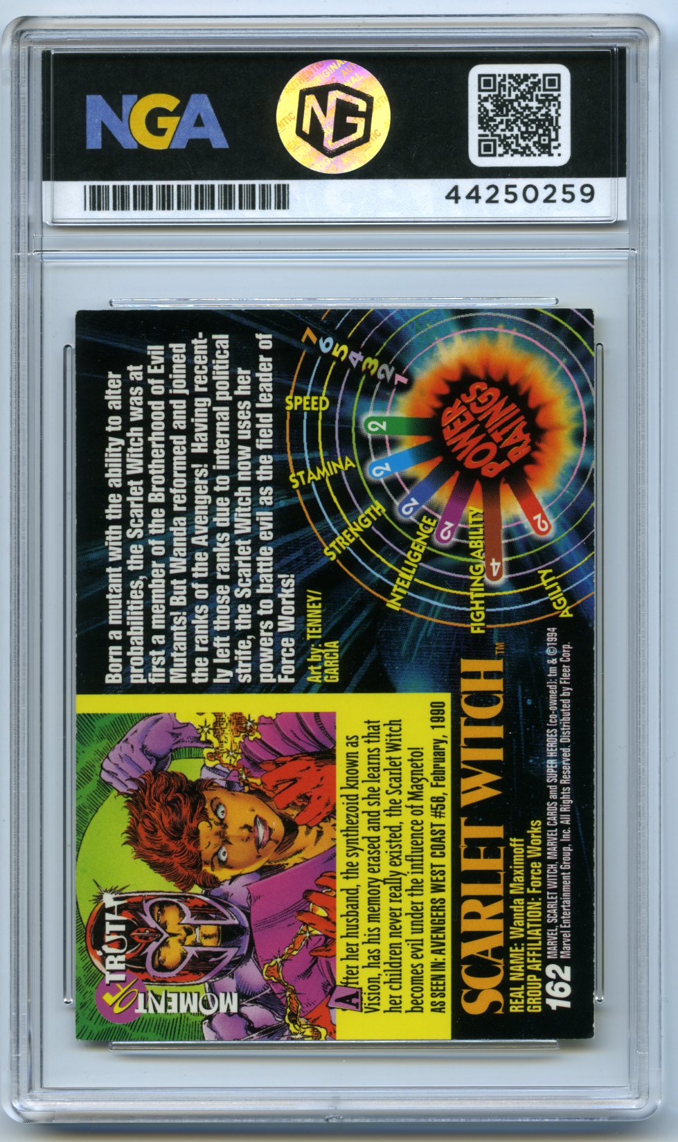 1994 Fleer Marvel Universe #162 Scarlet Witch Other 9.5