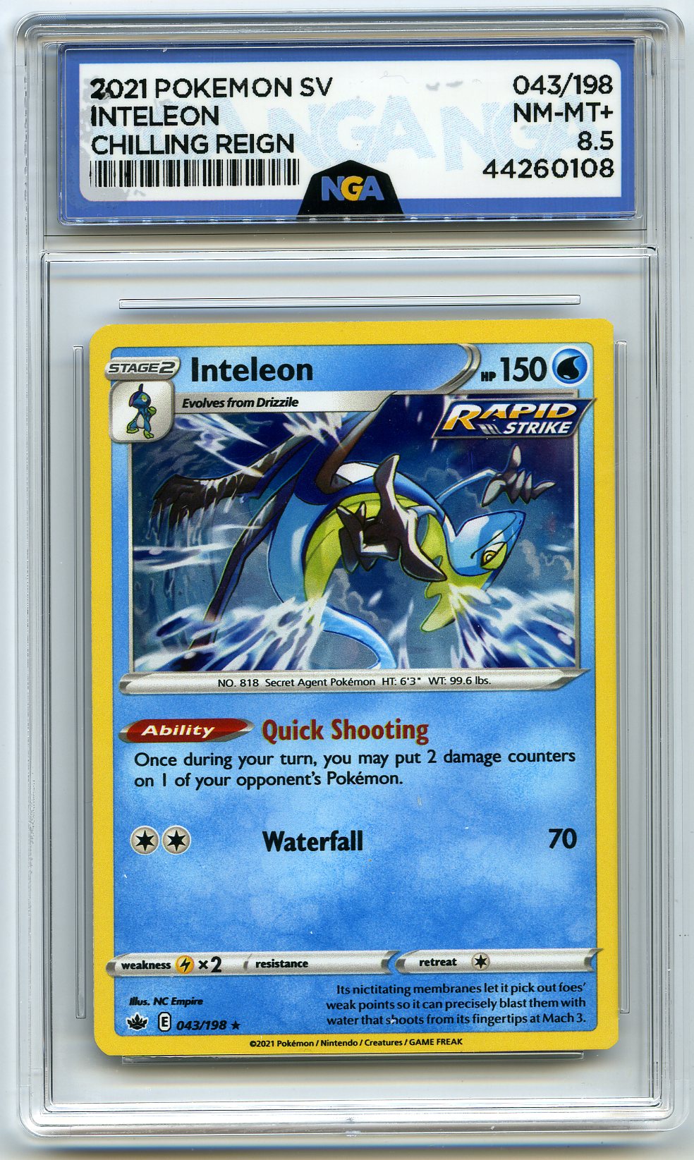 SWSH06: Chilling Reign #043/198 Inteleon Other 8.5