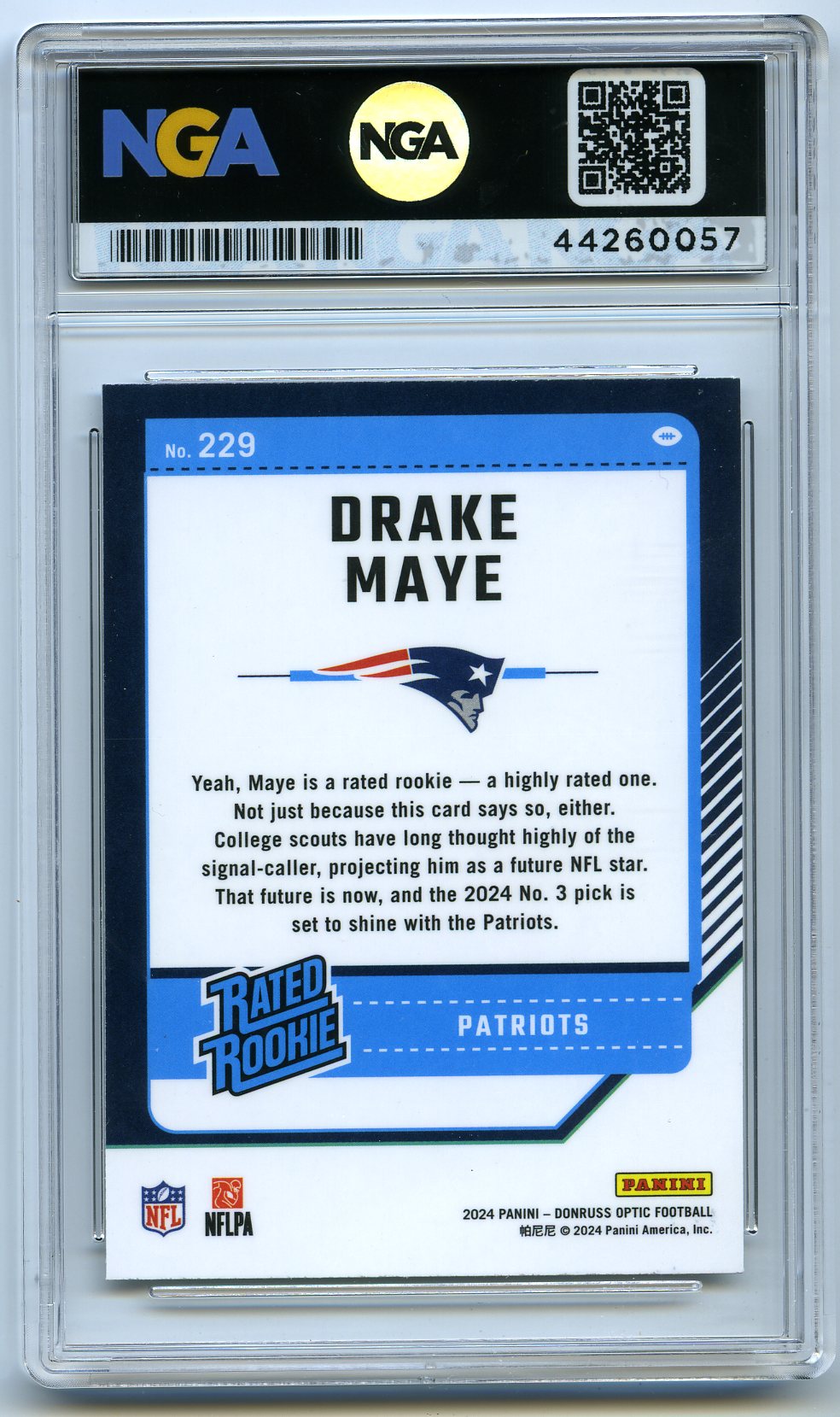 2024 Donruss Optic #229 Drake Maye Other 10