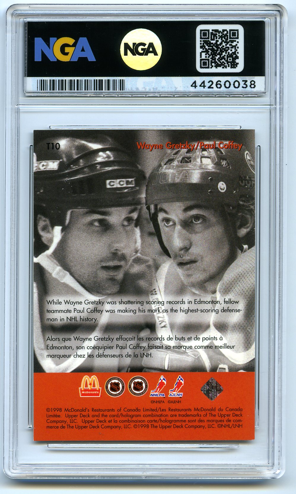 1998-99 Upper Deck Ice McDs #T10 Coffey Gretzky Teammates
