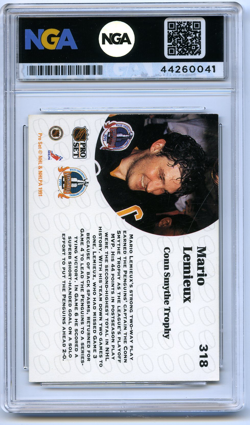 1991-92 Pro Set #318 Mario Lemieux Other 7.5