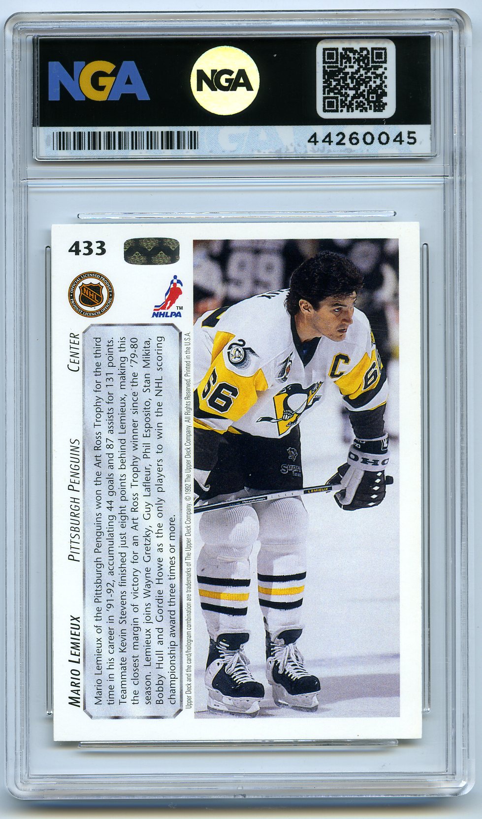 1992-93 Upper Deck #433 Mario Lemieux Other 9.5