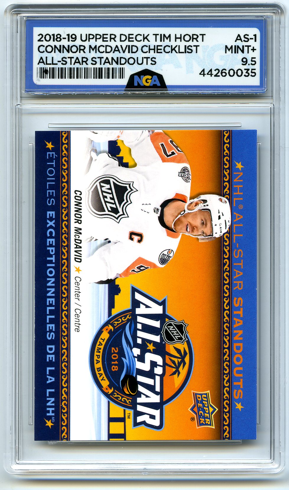 2018-19 Upper Deck Tim Hortons #AS-1 Connor McDavid NHL All-Star Other 9.5