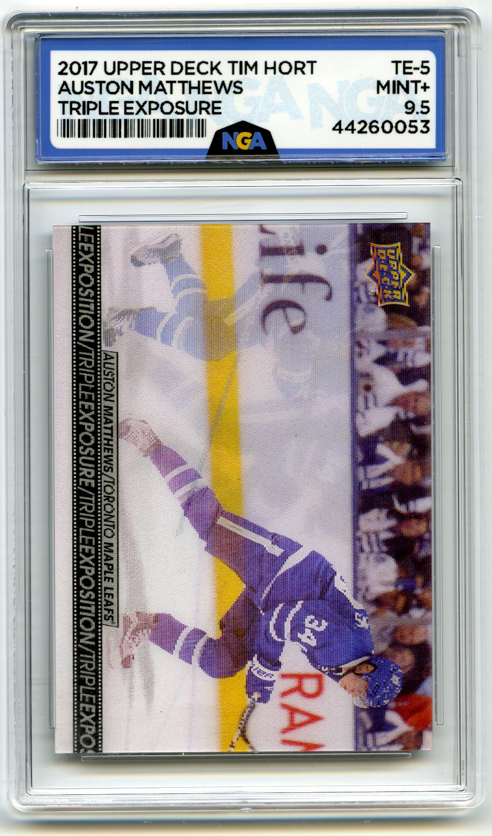 2017-18 Upper Deck Tim Hortons #TE-5 Auston Matthews Triple Exposure Other 9.5