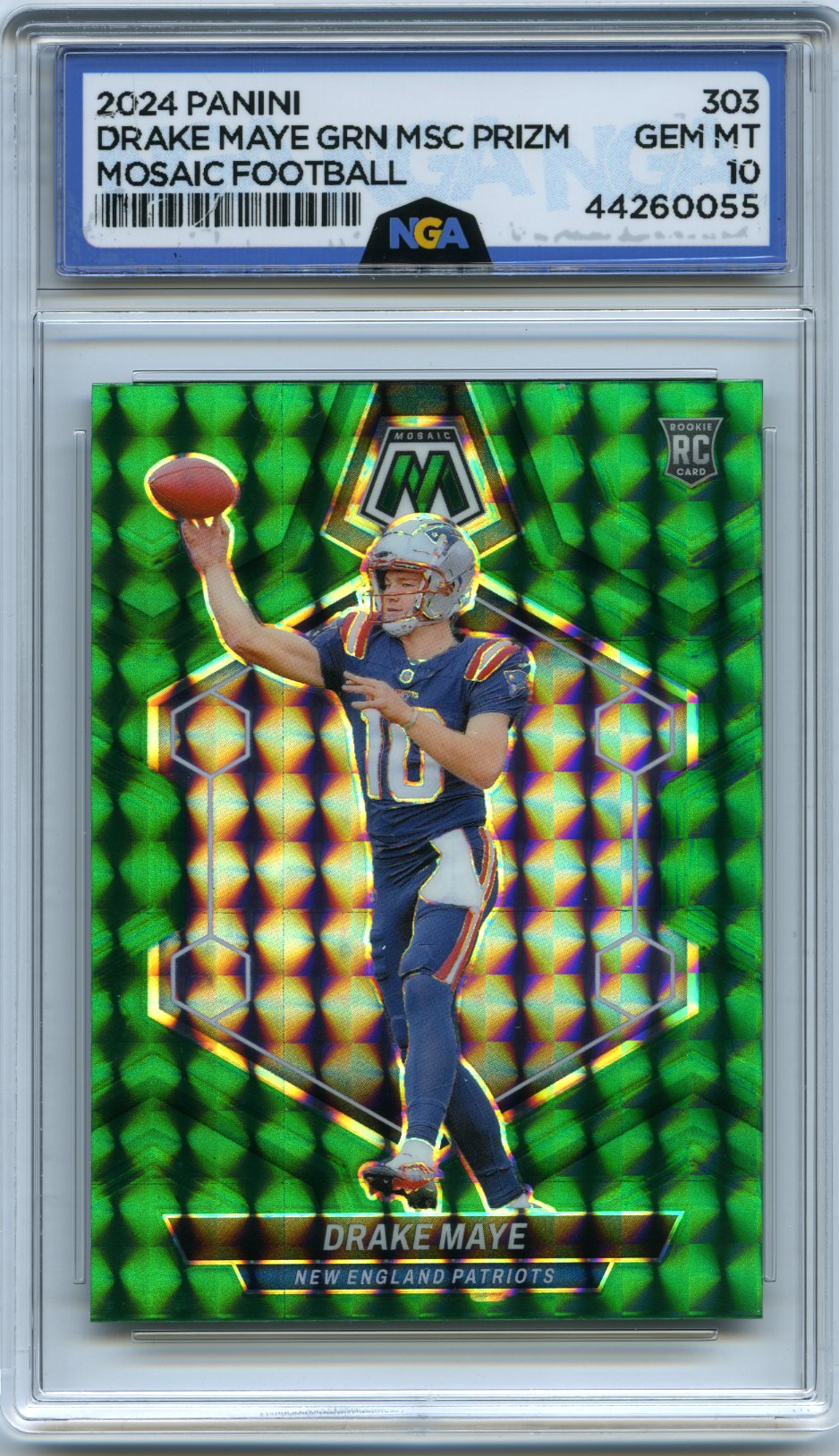 2024 Panini Mosaic #303 Drake Maye Mosaic Green Other 10