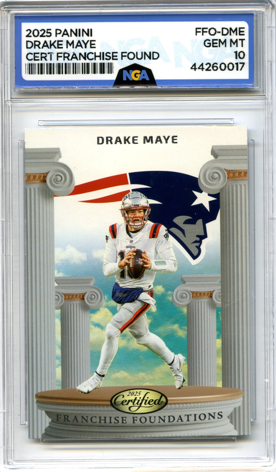2025 Panini Certified #FFO-DME Drake Maye Franchise Foundations Other 10