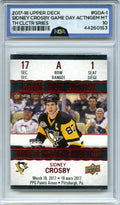 2017-18 Upper Deck Tim Hortons #GDA-1 Sidney Crosby Game Day Action Other 10